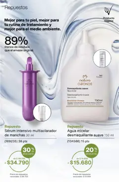Catálogo Natura Ciclo 13 │ válido desde el 11.09.2025 | Página: 40 | Productos: Serum, Desmaquillante, Agua