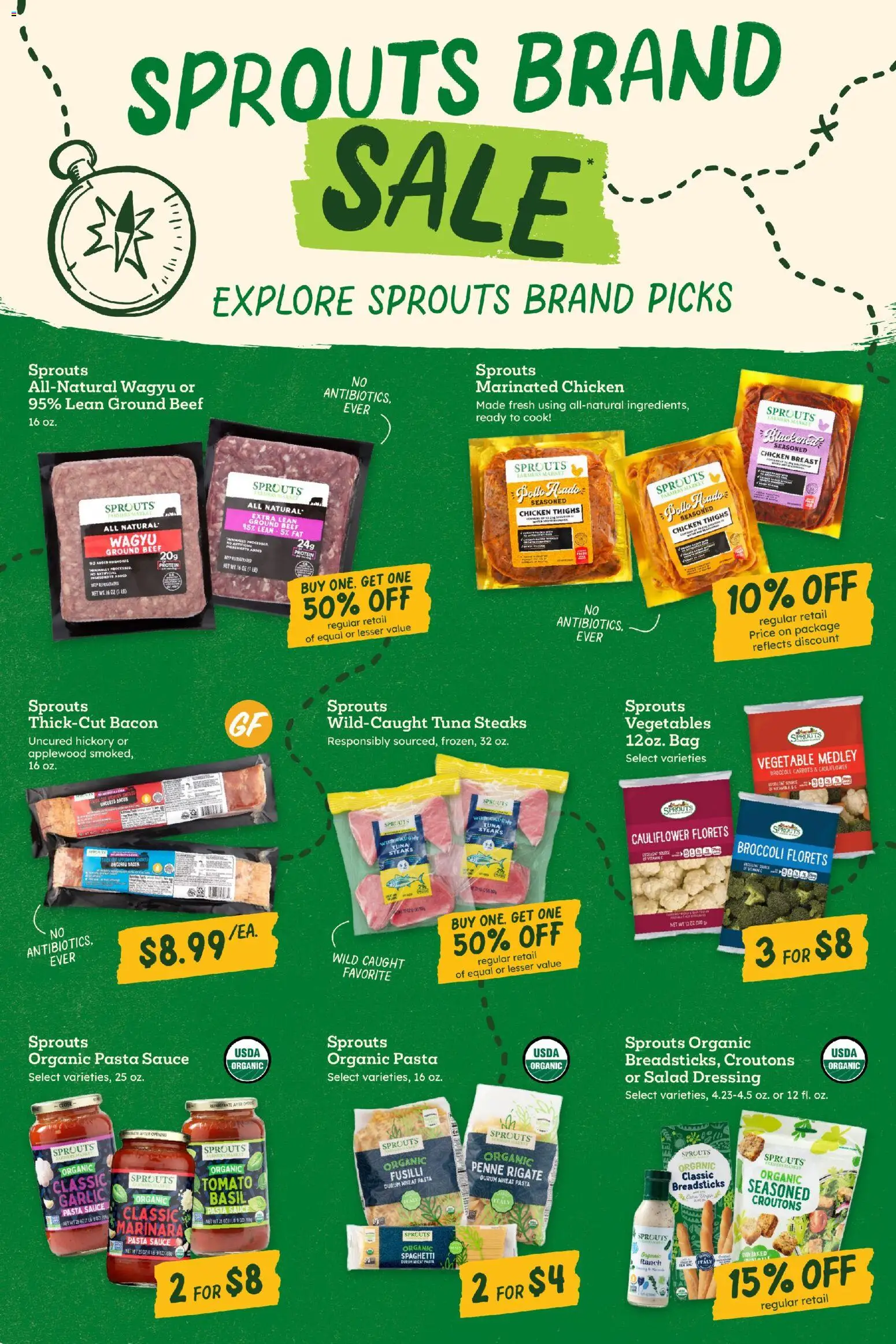 Sprouts Weekly Ad - valid from 14.01.2026 | Page: 6 | Products: Pasta, Vegetables, Cauliflower, Bag