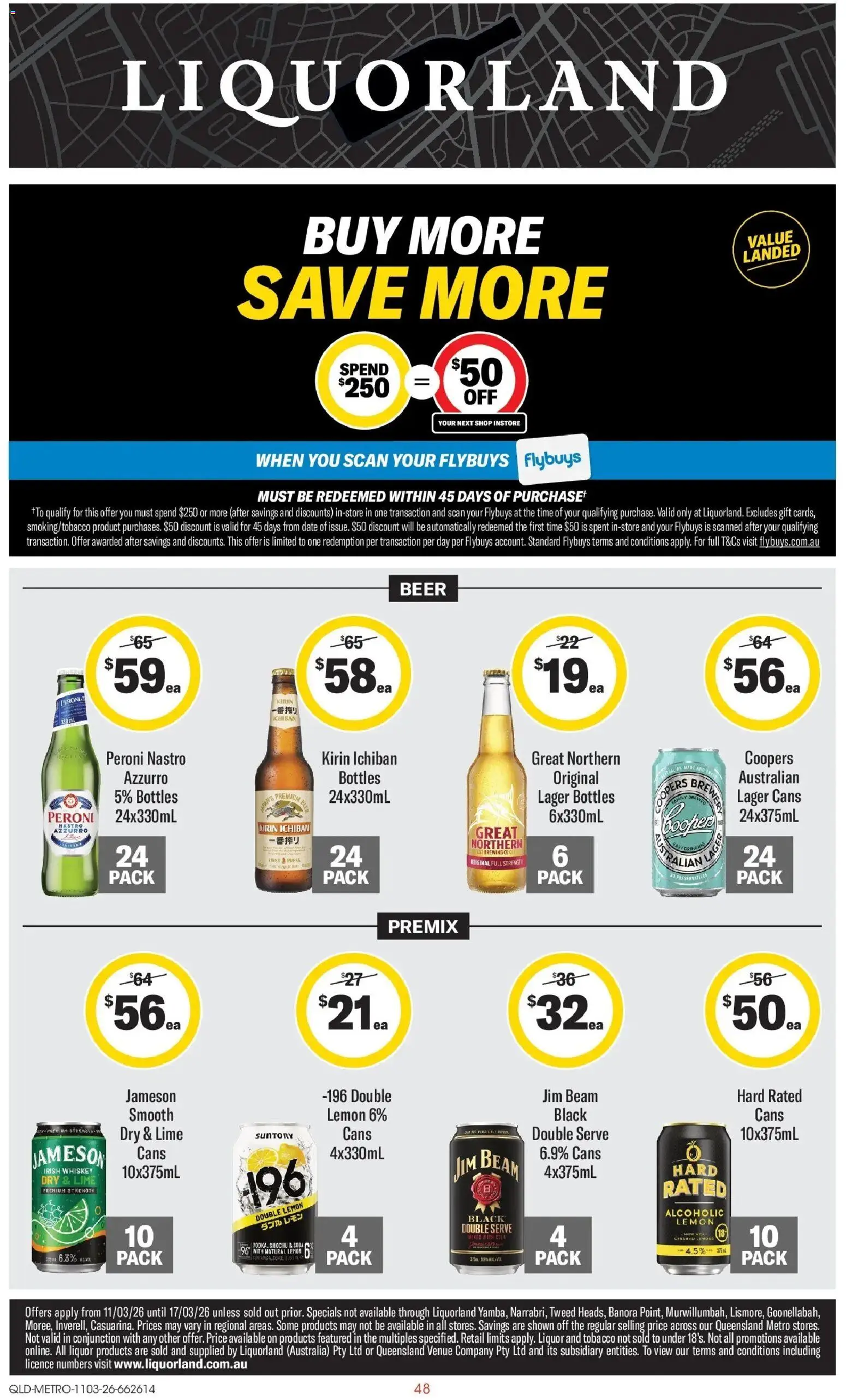 Coles catalogue - valid from 11.03.2026 | Page: 48 | Products: Beer, Lemon, Lime, Date
