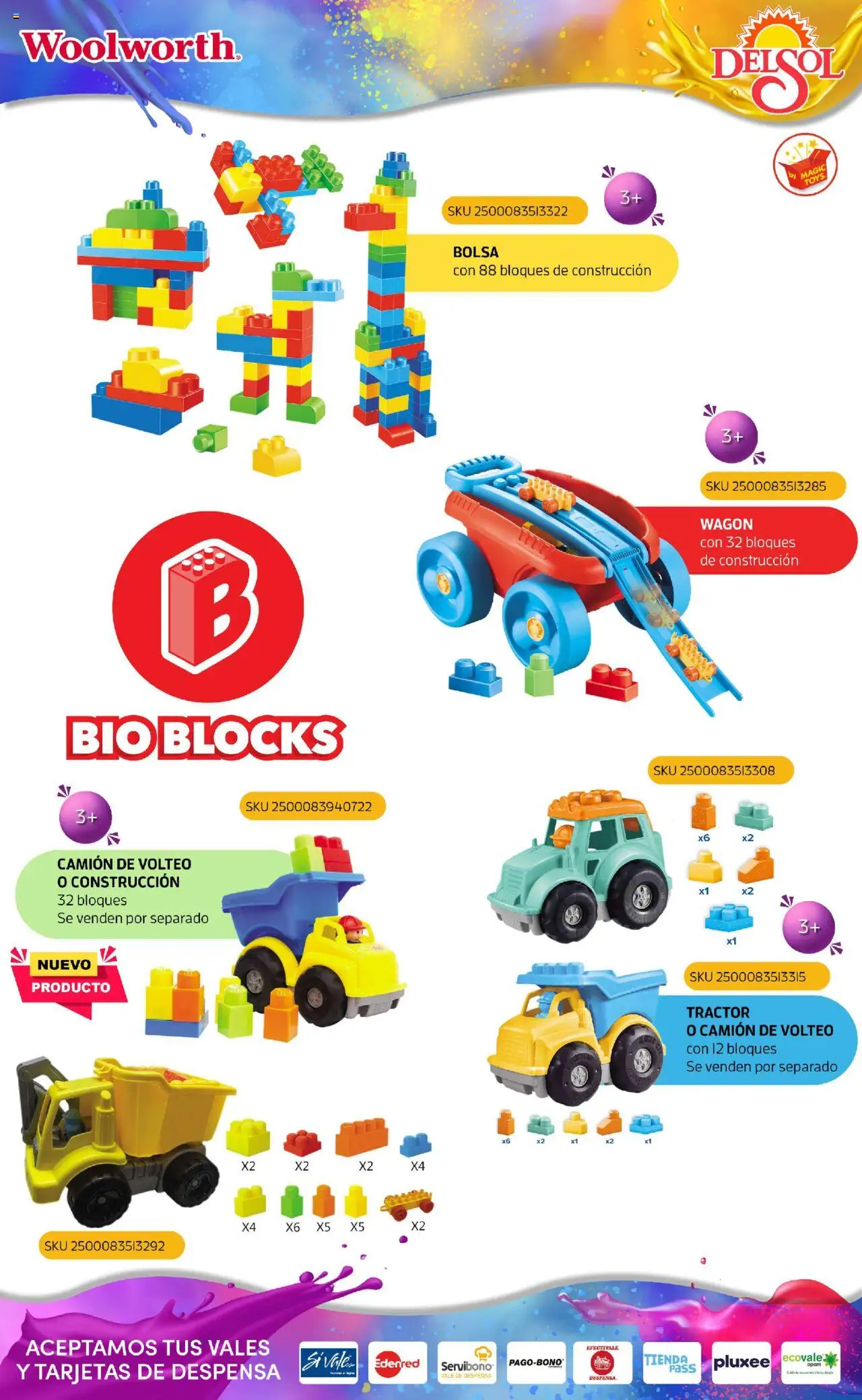 Nuevas ofertas de Del Sol y Woolworth válidas en toda la República Mexicana desde el 07.10.2025. ¡Encuentra las mejores ofertas en Del Sol y Woolworth - Catálogo Castillo Del Juguete! | Página: 17 | Productos: Tractor, Bolsa, Despensa