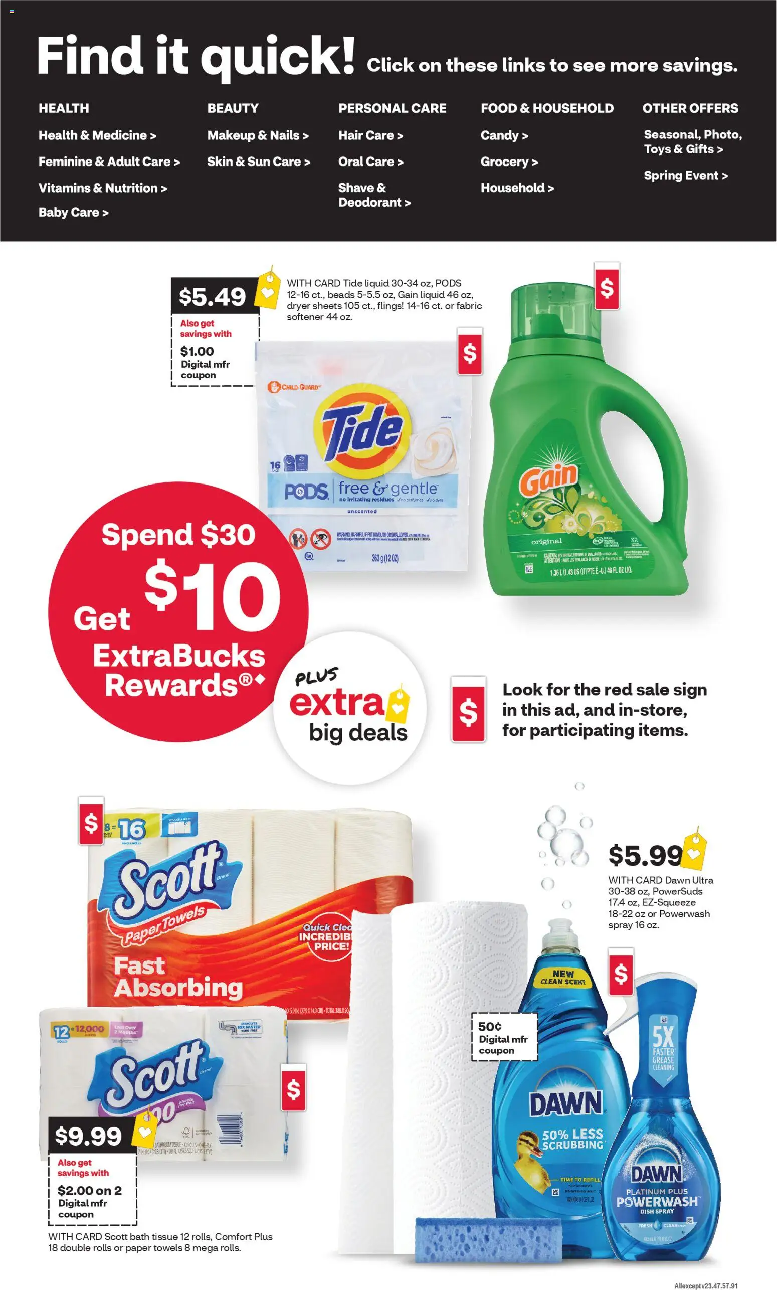 CVS Pharmacy Weekly Ad - valid from 19.04.2026 | Page: 2 | Products: Bath, Deodorant, Dryer