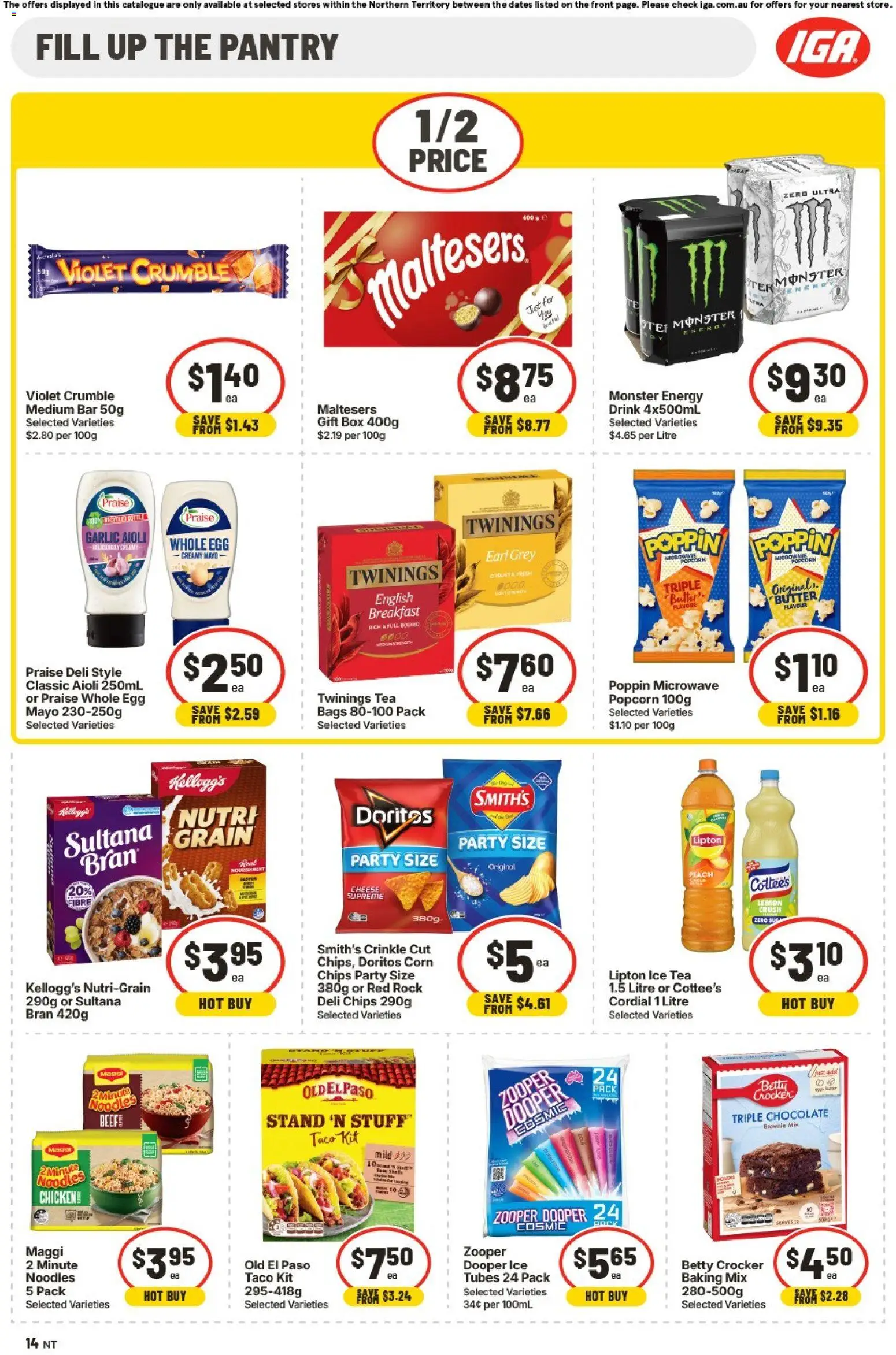 IGA catalogue - valid from 15.04.2026 | Page: 10 | Products: Chocolate, Noodles, Chips, Popcorn