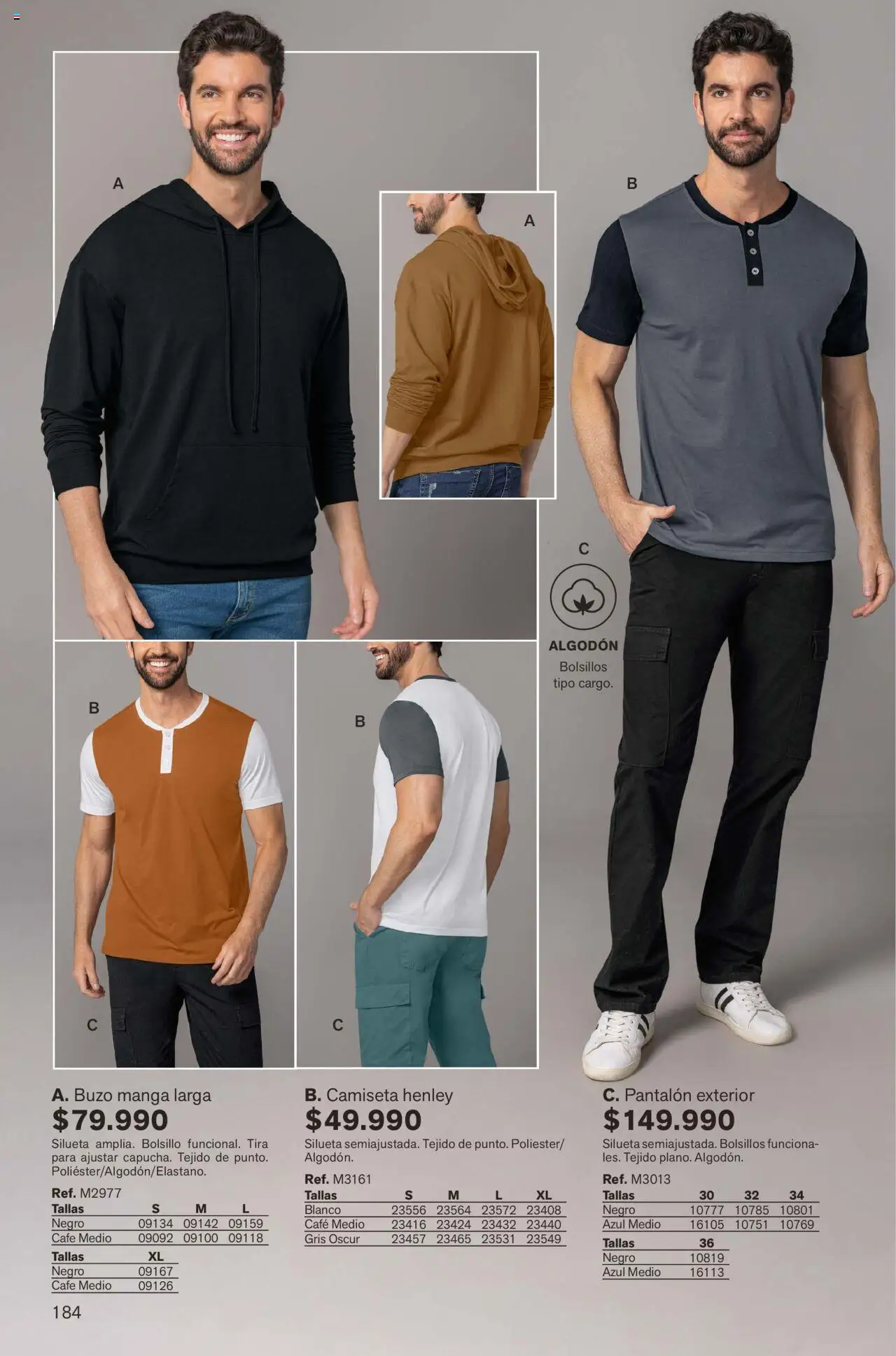 Leonisa revista - valida desde el 01.09.2025 | Página: 184 | Productos: Algodón, Buzo, Camiseta, Café