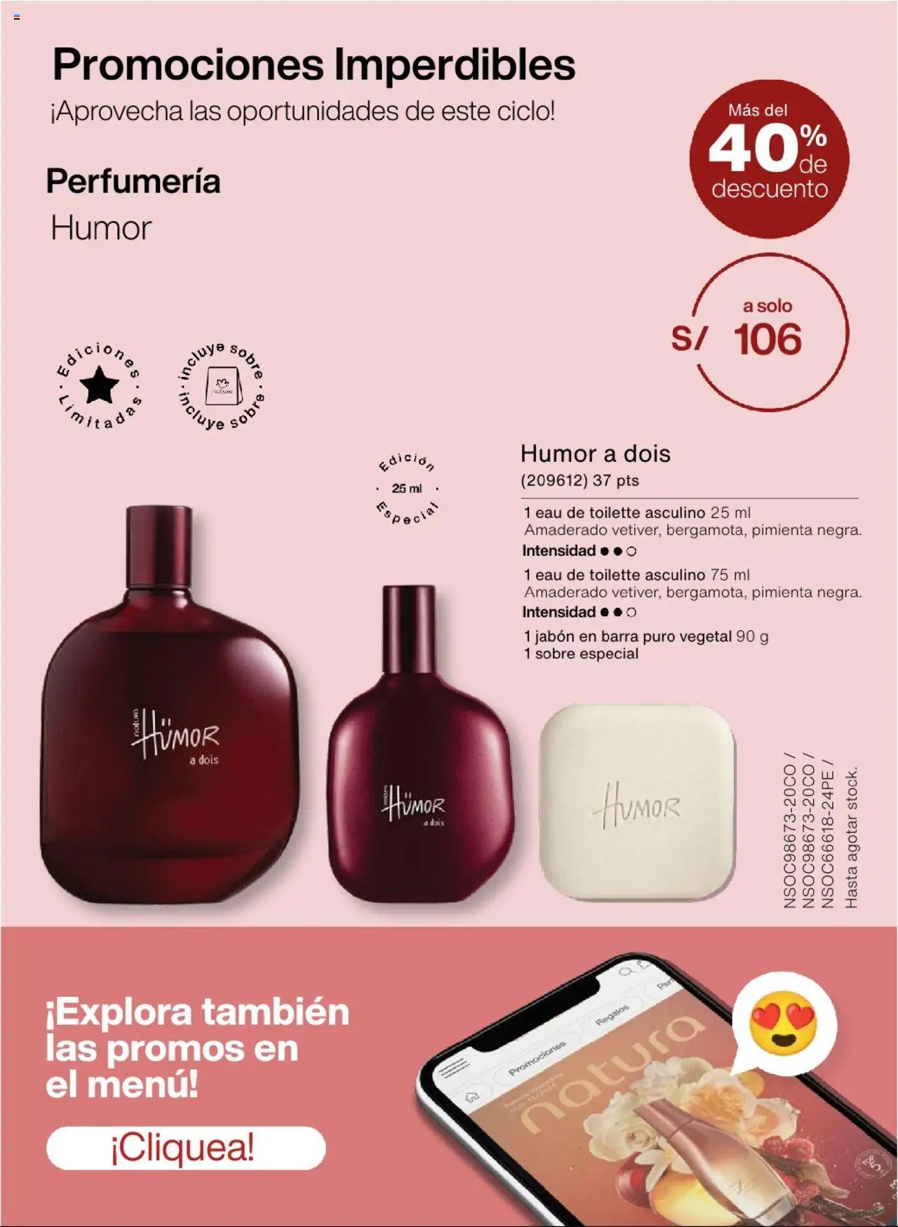 Catálogo Natura válido desde 13.08.2025 | Página: 8 | Productos: Jabón, EAU de Toilette