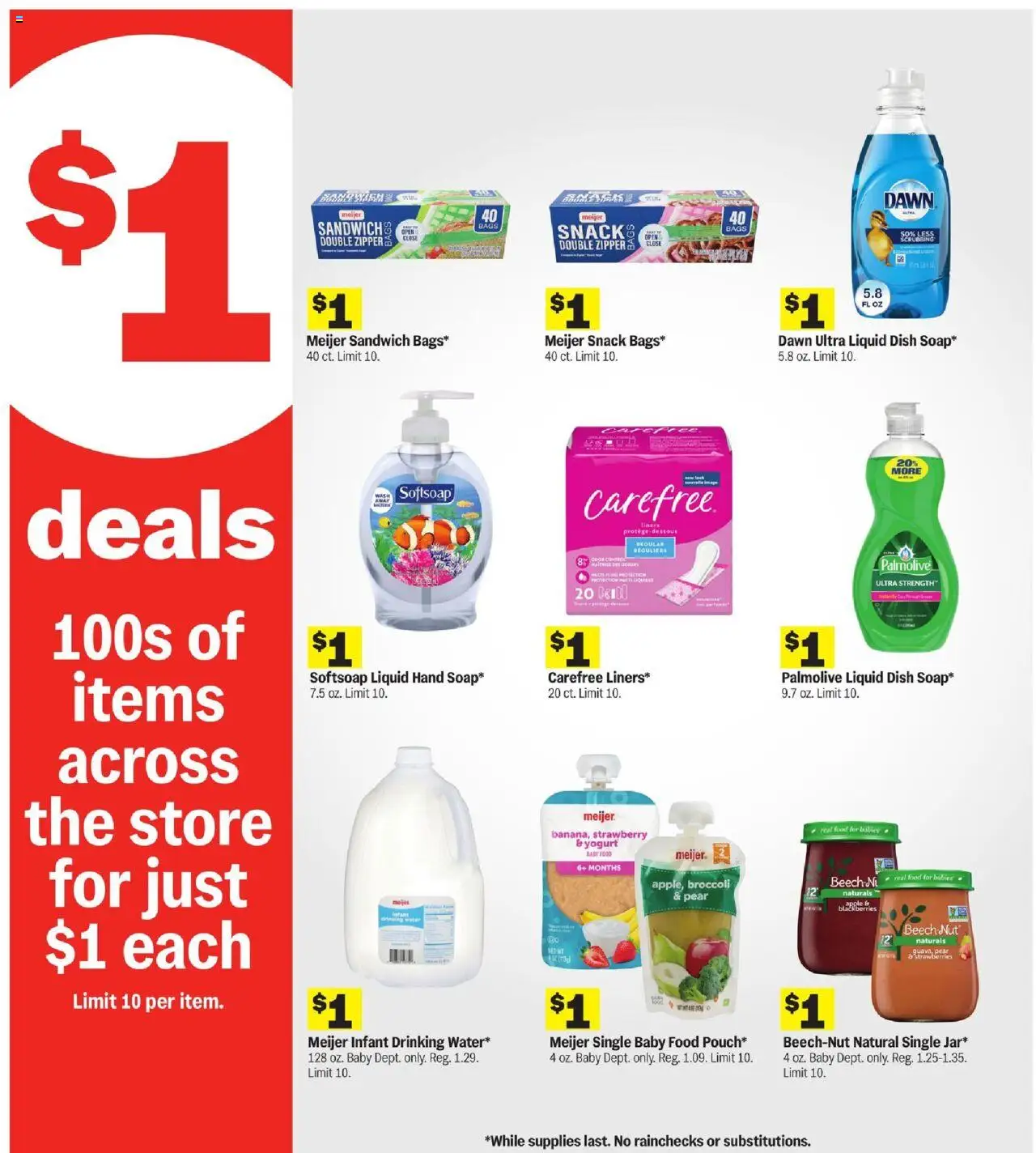 Meijer Weekly Ad - valid from 24.09.2025 | Page: 9 | Products: Yogurt, Strawberries, Baby food, Pear