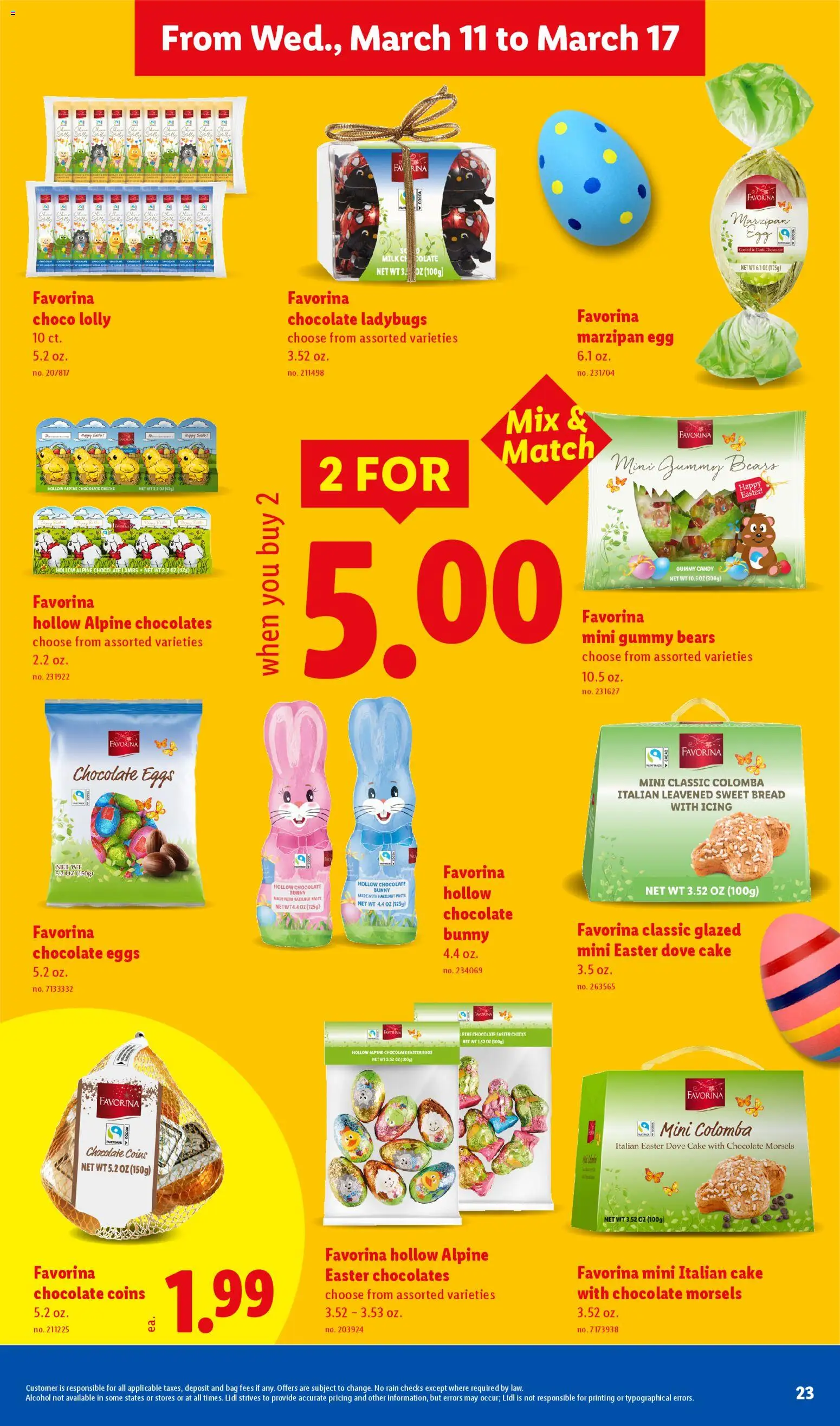 Lidl Weekly Ad - valid from 11.03.2026 | Page: 23 | Products: Milk, Bread, Chocolate, Bag