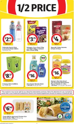 Coles catalogue - valid from 30.07.2025 | Page: 2 | Products: Energy drink, Coffee, Sugar, Nescafe