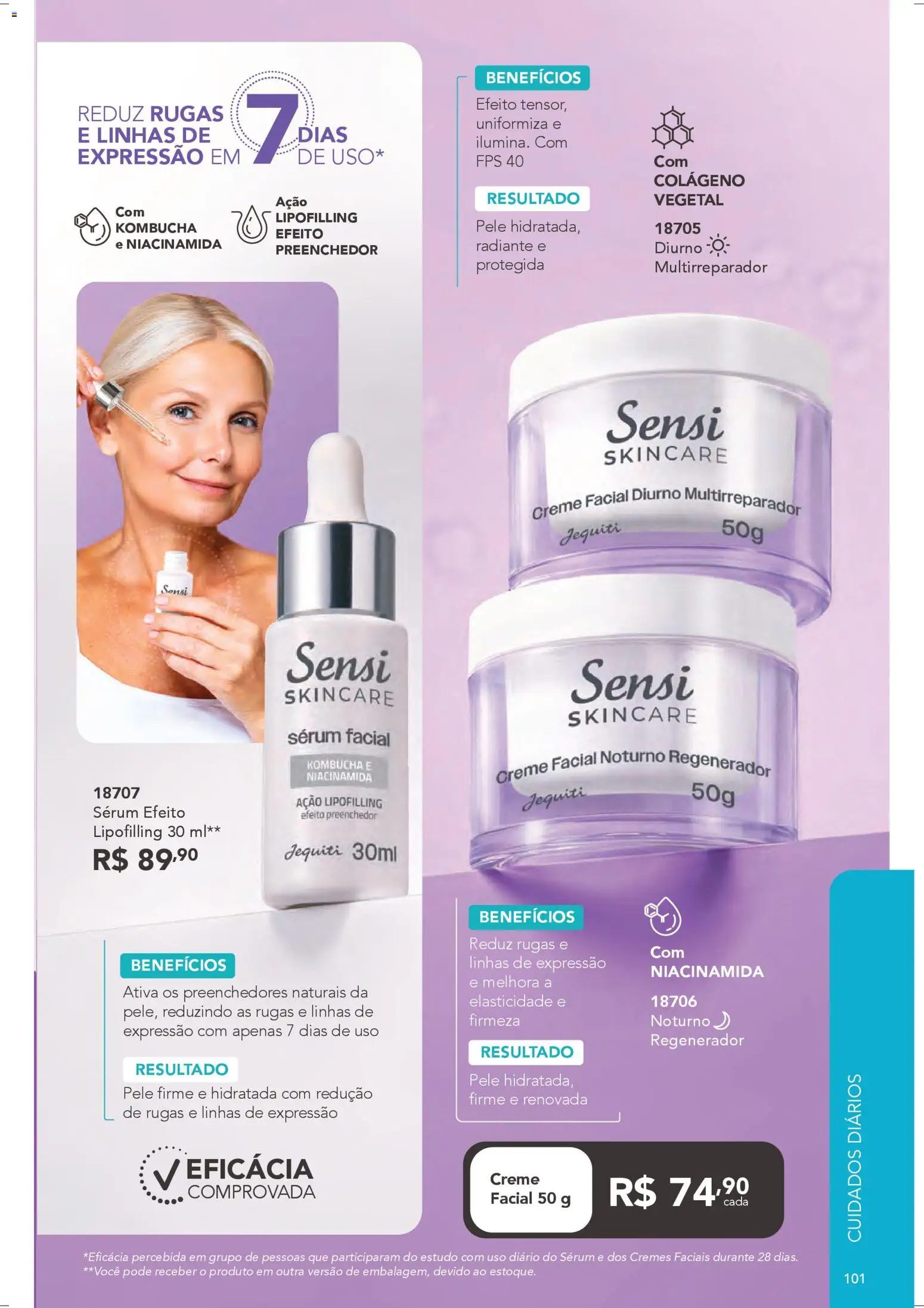 Jequiti Folheto - válido de 28.03.2026 | Página: 101 | Produtos: Colágeno, Sérum, Creme
