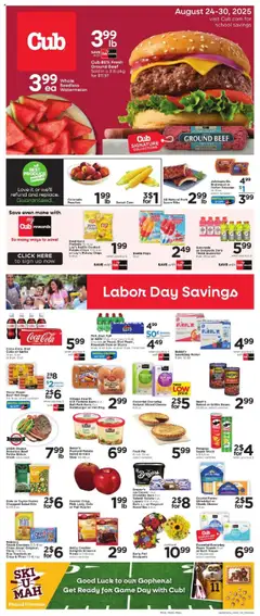 Preview of Cub Foods weekly ads valid from 24.08.2025