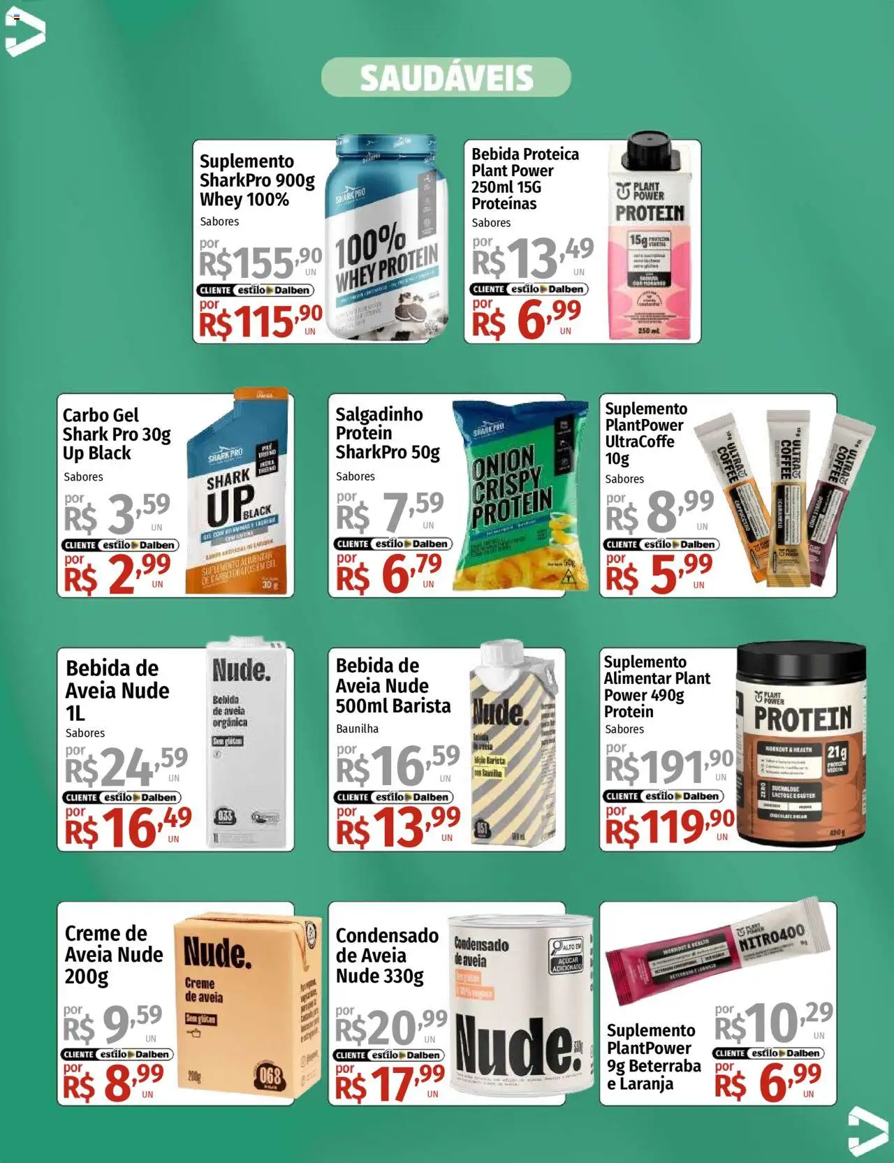 Supermercado Dalben Folheto - válido de 19.09.2025 | Página: 2 | Produtos: Beterraba, Bebida, Aveia, Whey protein