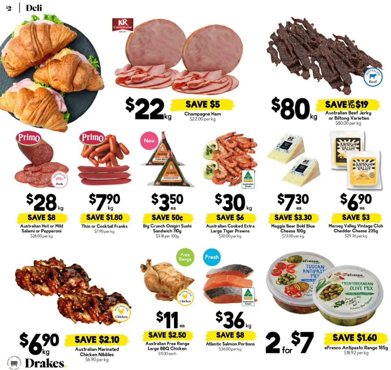Drakes catalogue - valid from 17.09.2025 | Page: 2 | Products: Salami, Beer, Salmon, Tuna