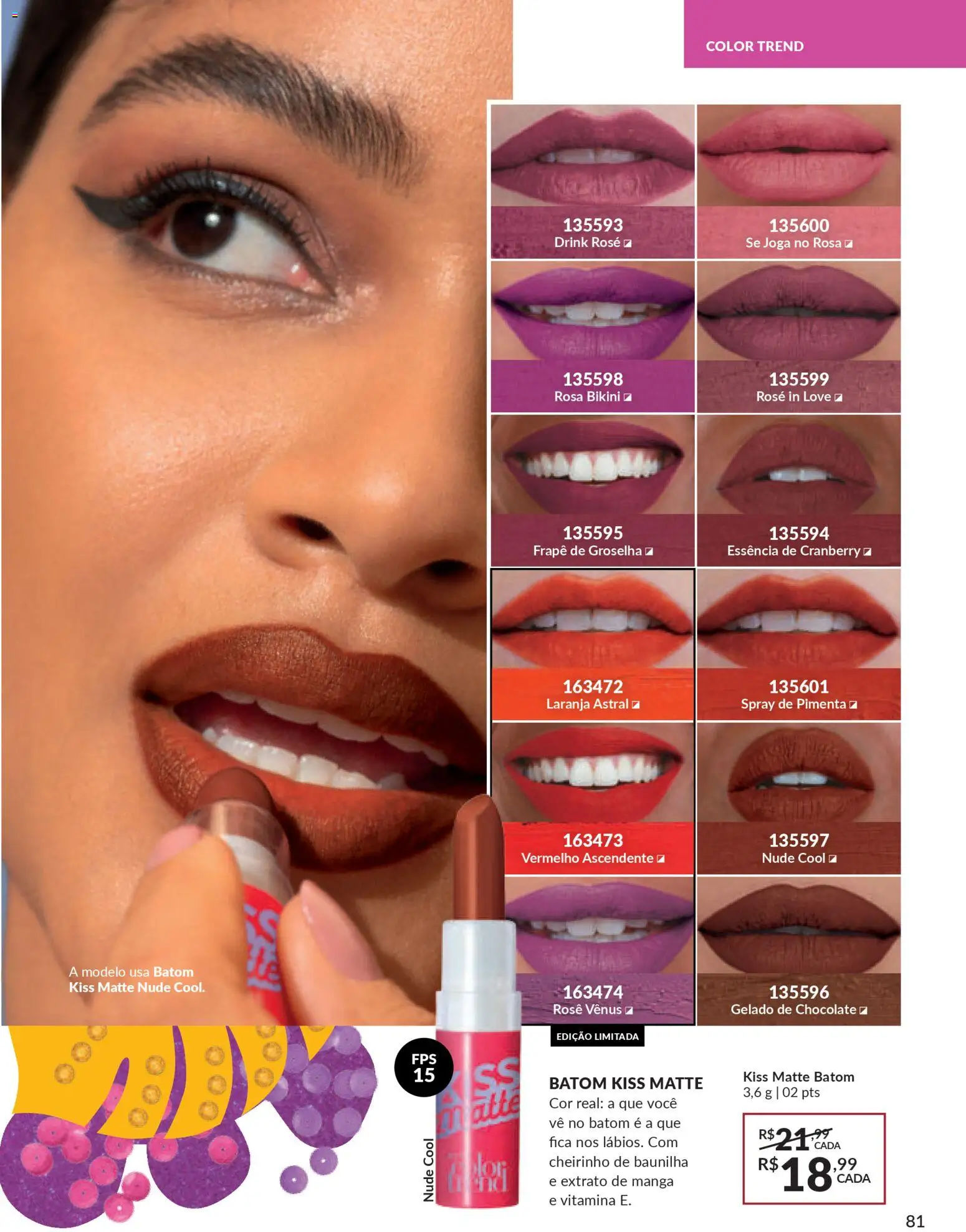 Avon Folheto - válido de 06.01.2026 | Página: 81 | Produtos: Cranberry, Pimenta, Batom, Chocolate