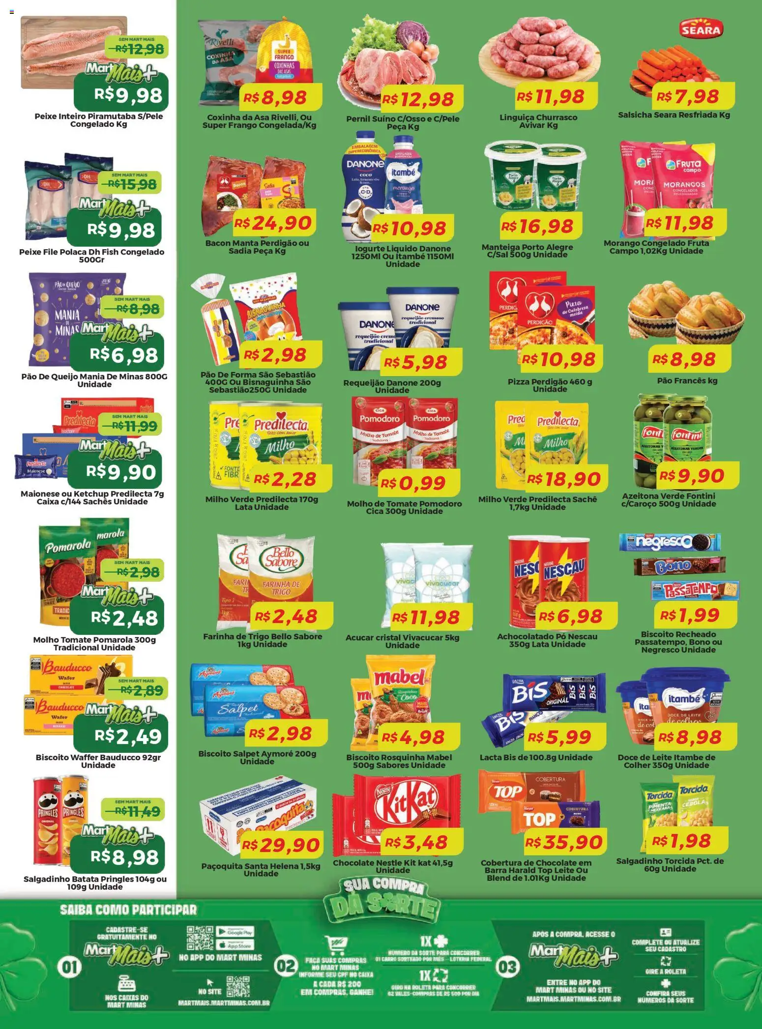 Mart Minas Folheto - válido de 23.04.2026 | Página: 2 | Produtos: Farinha de trigo, Queijo, Pão, Pão francês
