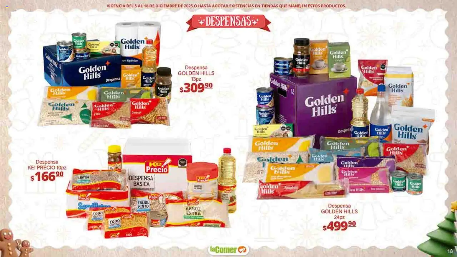 Nuevas ofertas de La Comer válidas en toda la República Mexicana desde el 05.12.2025. ¡Encuentra las mejores ofertas en La Comer folleto Felices Fiestas! | Página: 18 | Productos: Arroz, Despensa