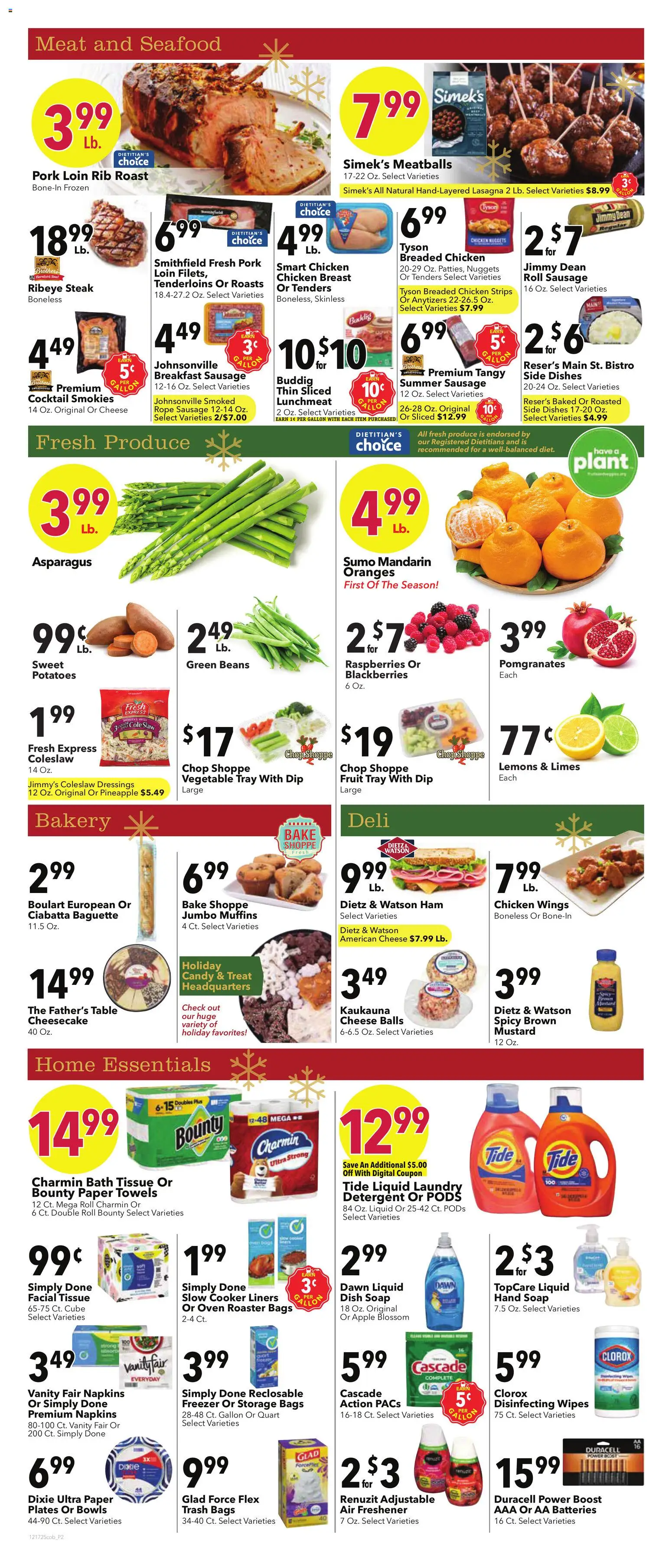 Coborn's Weekly Ad - valid from 17.12.2025 | Page: 4 | Products: Bakery, Bath, Oranges, Pineapple