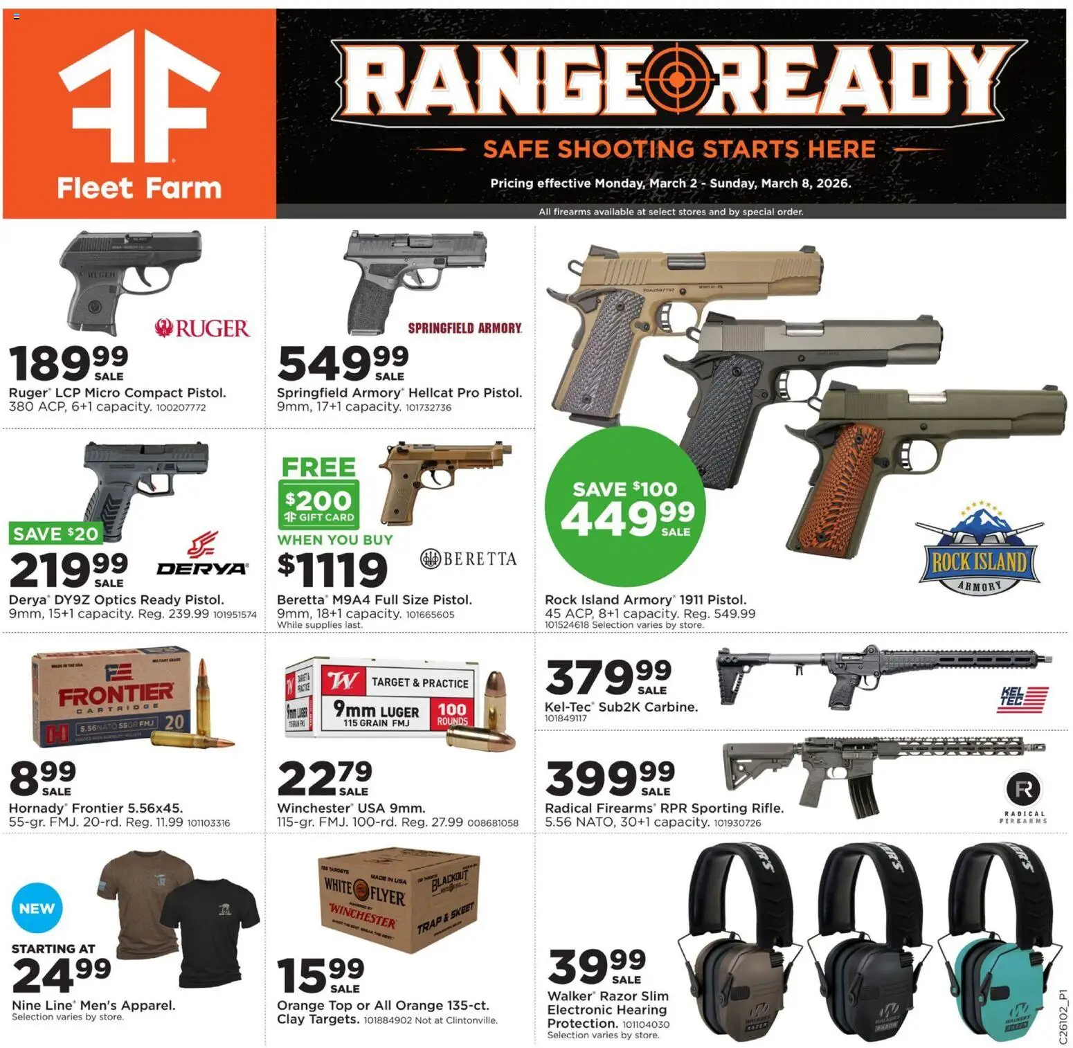 Mills Fleet Farm Range Ready - valid from 02.03.2026 | Page: 1 | Products: Safe