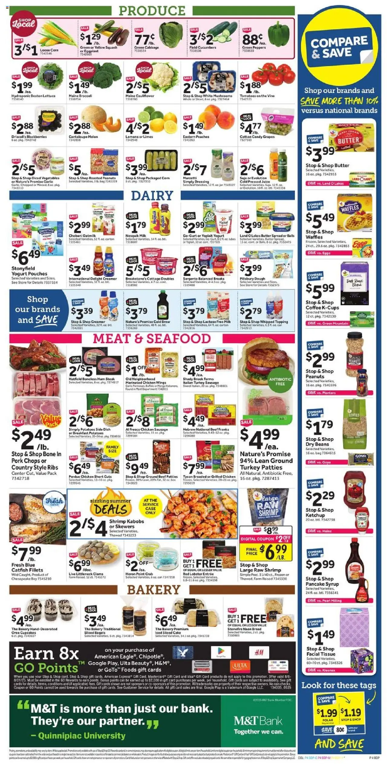 Stop & Shop Weekly Circular - CT - valid from 15.08.2025 | Page: 10 | Products: Bakery, Vegetables, Mango, Cauliflower