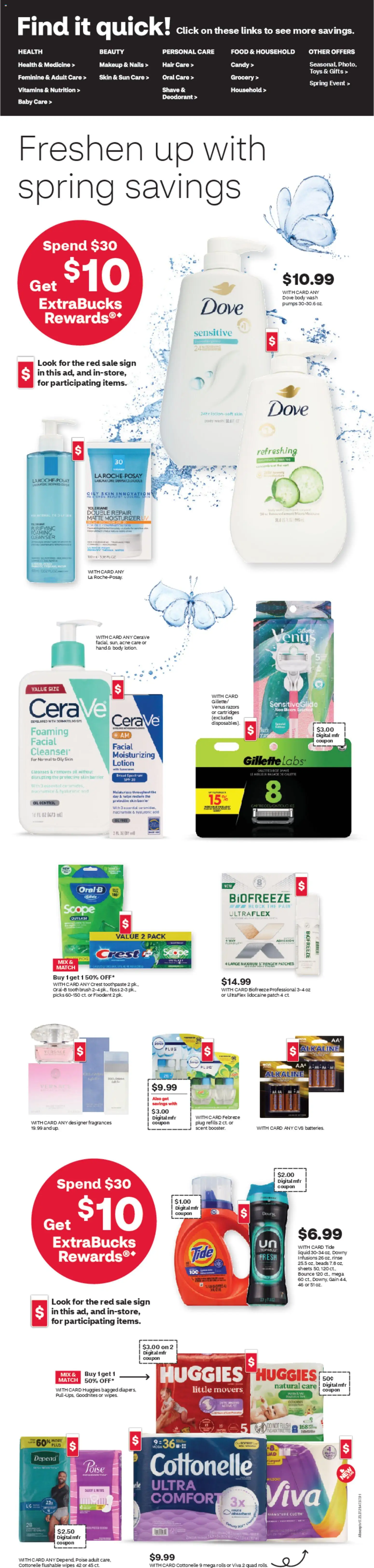 CVS Pharmacy Weekly Ad - VA - valid from 05.04.2026 | Page: 3 | Products: Deodorant, Toothpaste, Skin Lotion, Body Wash