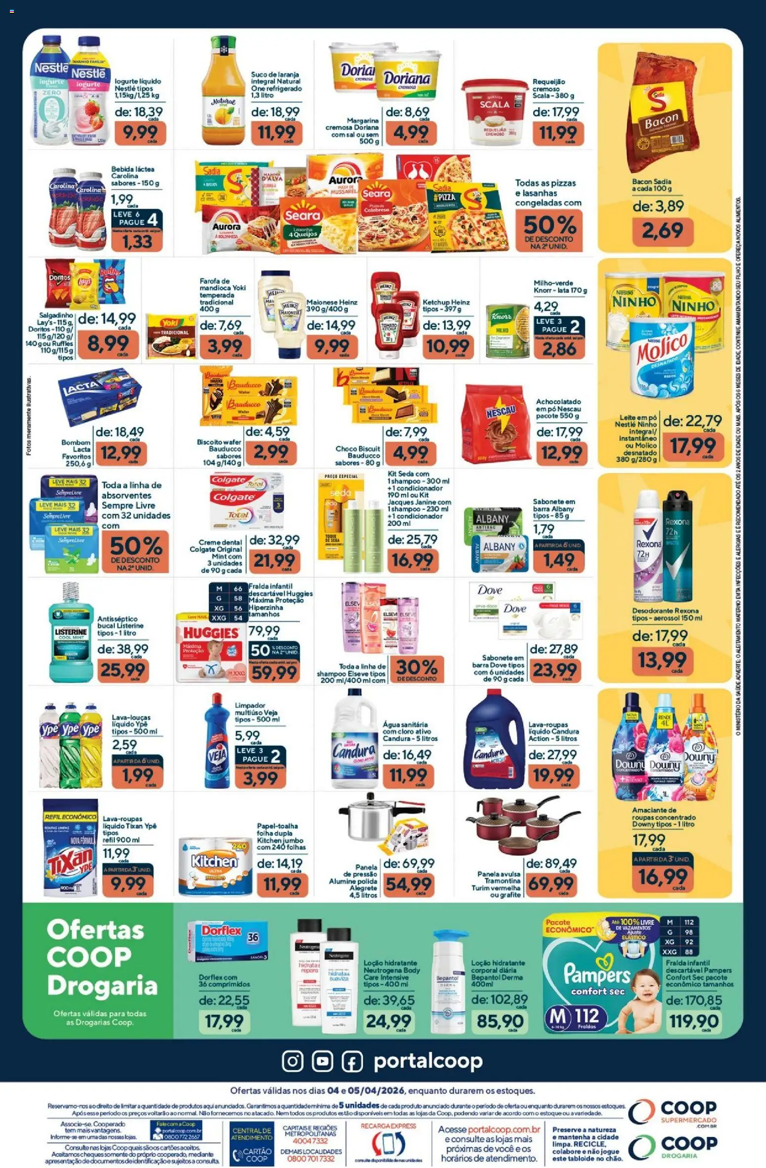 Coop Folheto - válido de 04.04.2026 | Página: 2 | Produtos: Doriana, Creme, Dove, Leite em pó