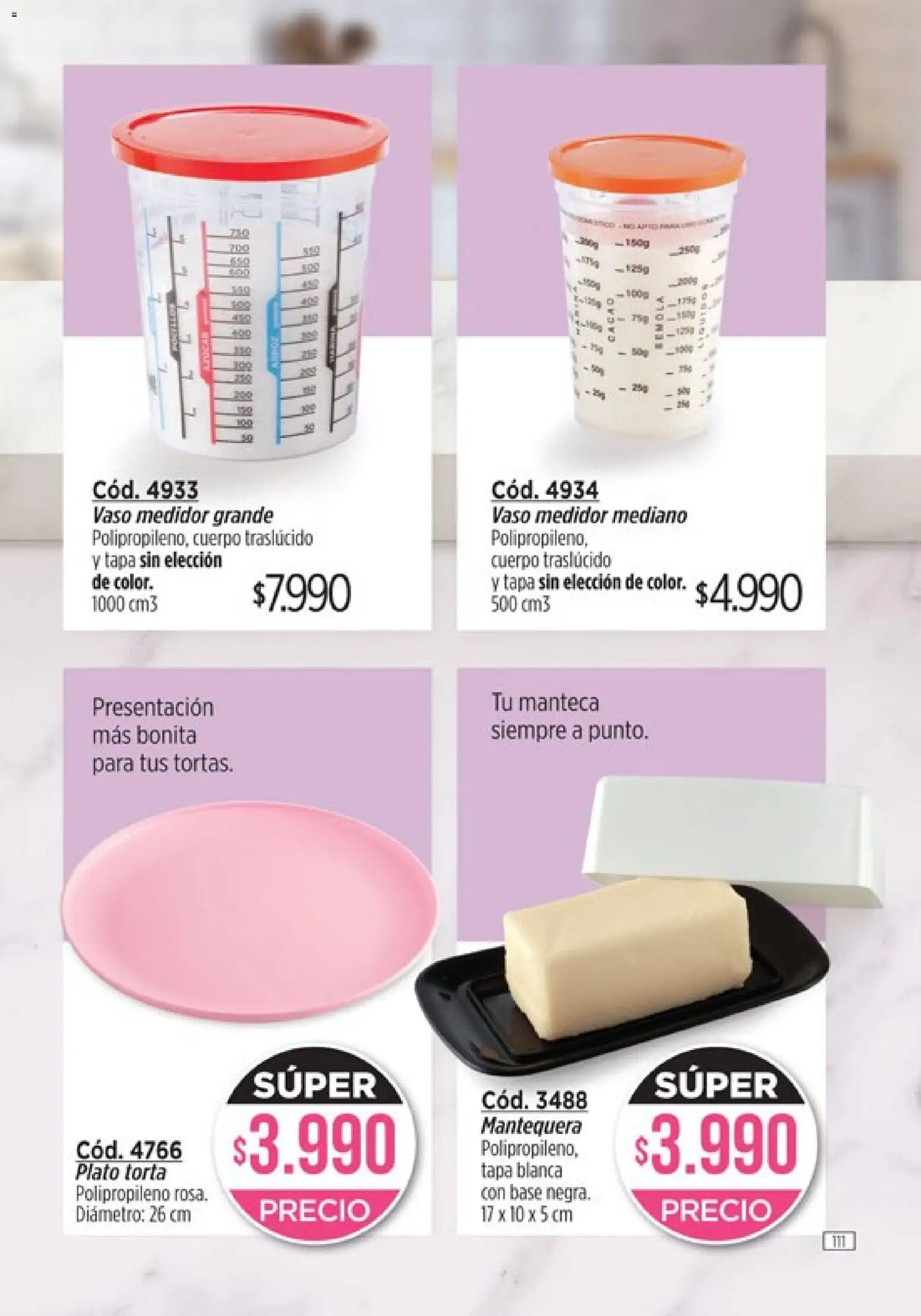 Catálogo Amodil Campaña 5 │ válido desde el 01.03.2026 | Página: 111 | Productos: Torta, Manteca, Vaso medidor