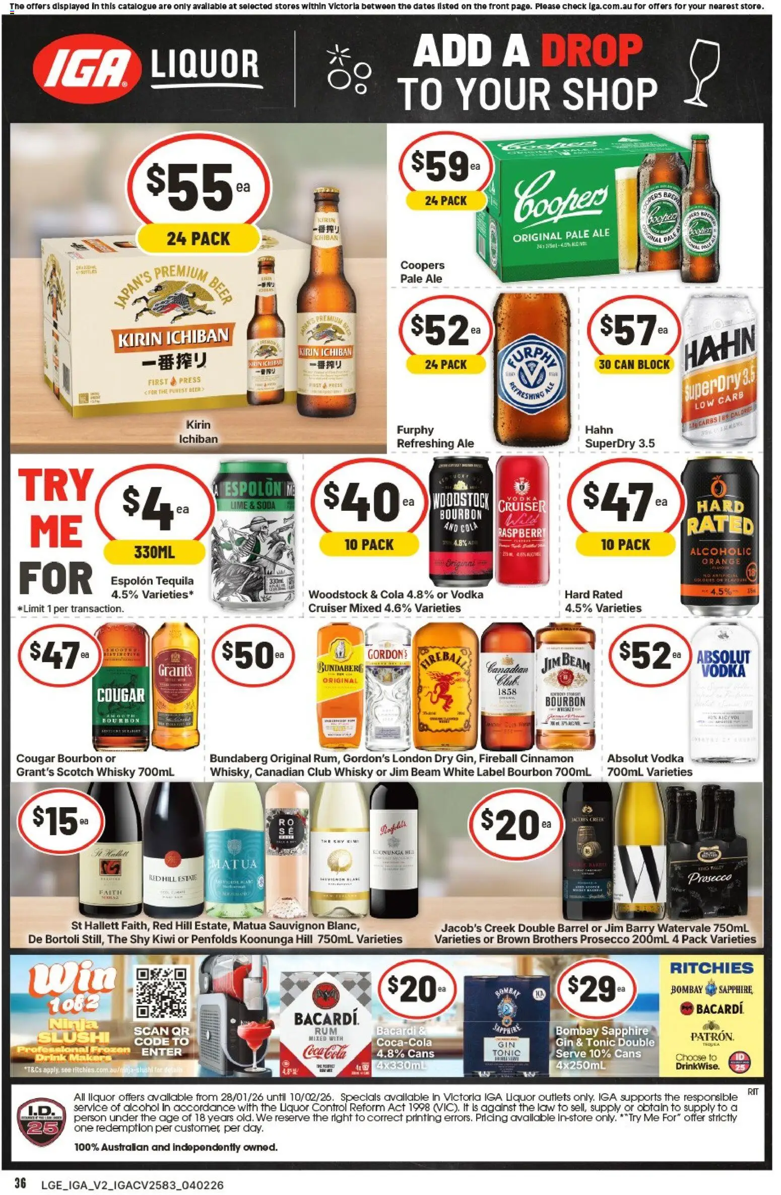 IGA catalogue - valid from 04.02.2026 | Page: 8 | Products: Vodka, Lime, Raspberry, Press