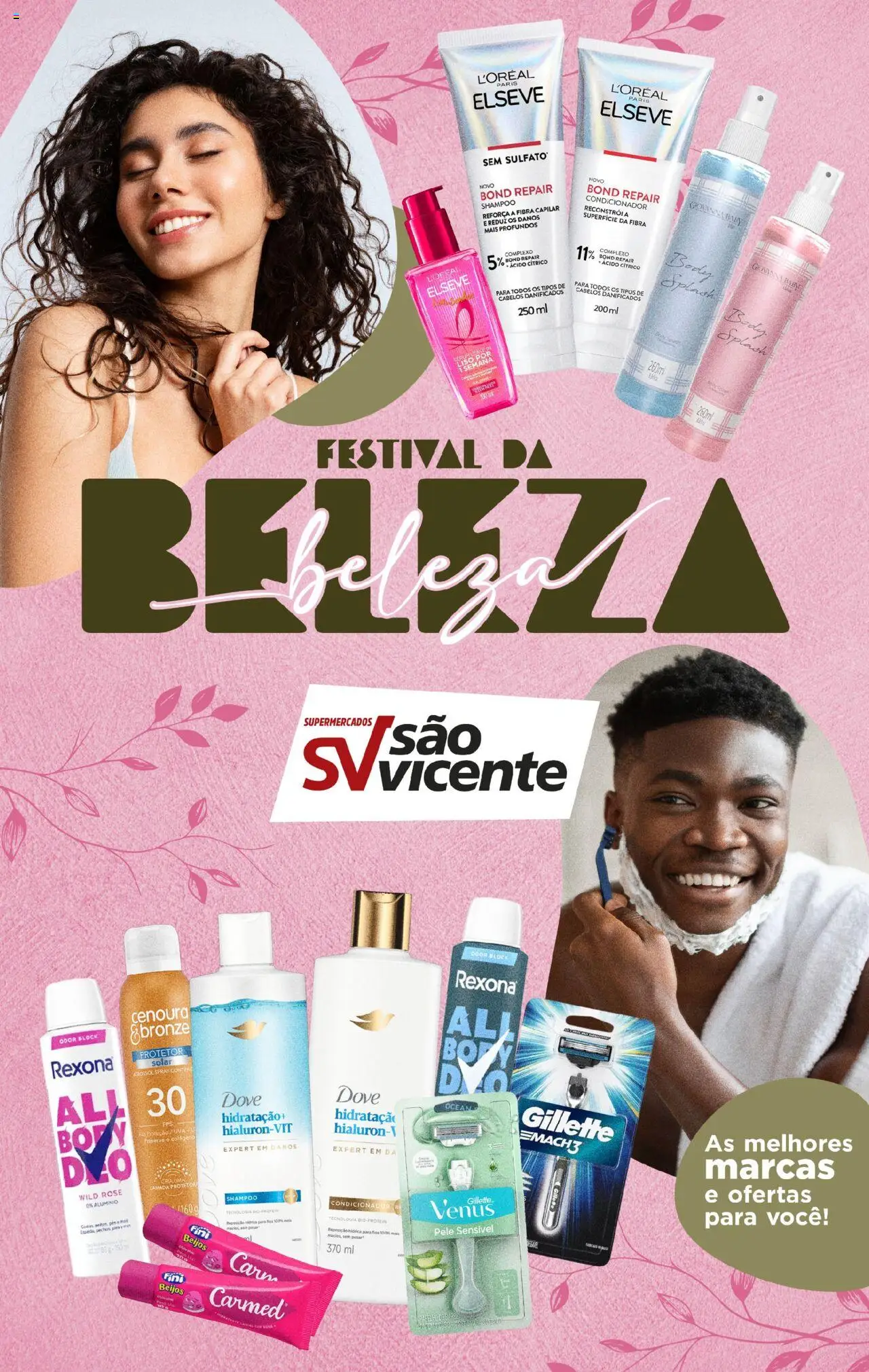 Supermercados São Vicente Folheto - válido de 15.10.2025 | Página: 1 | Produtos: Colágeno, Condicionador, Cenoura, Dove