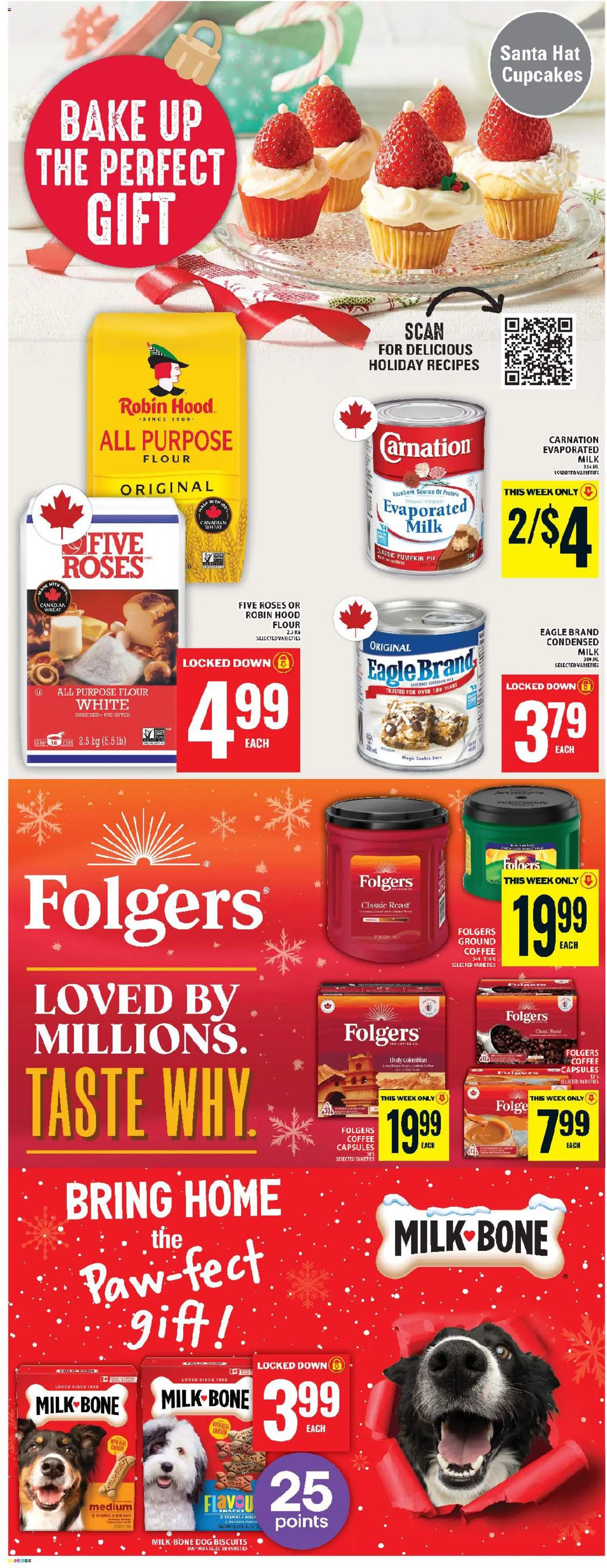 Food Basics flyer valid from 18.12.2025 | Page: 20 | Products: Hat, Milk, Coffee, Pumpkin