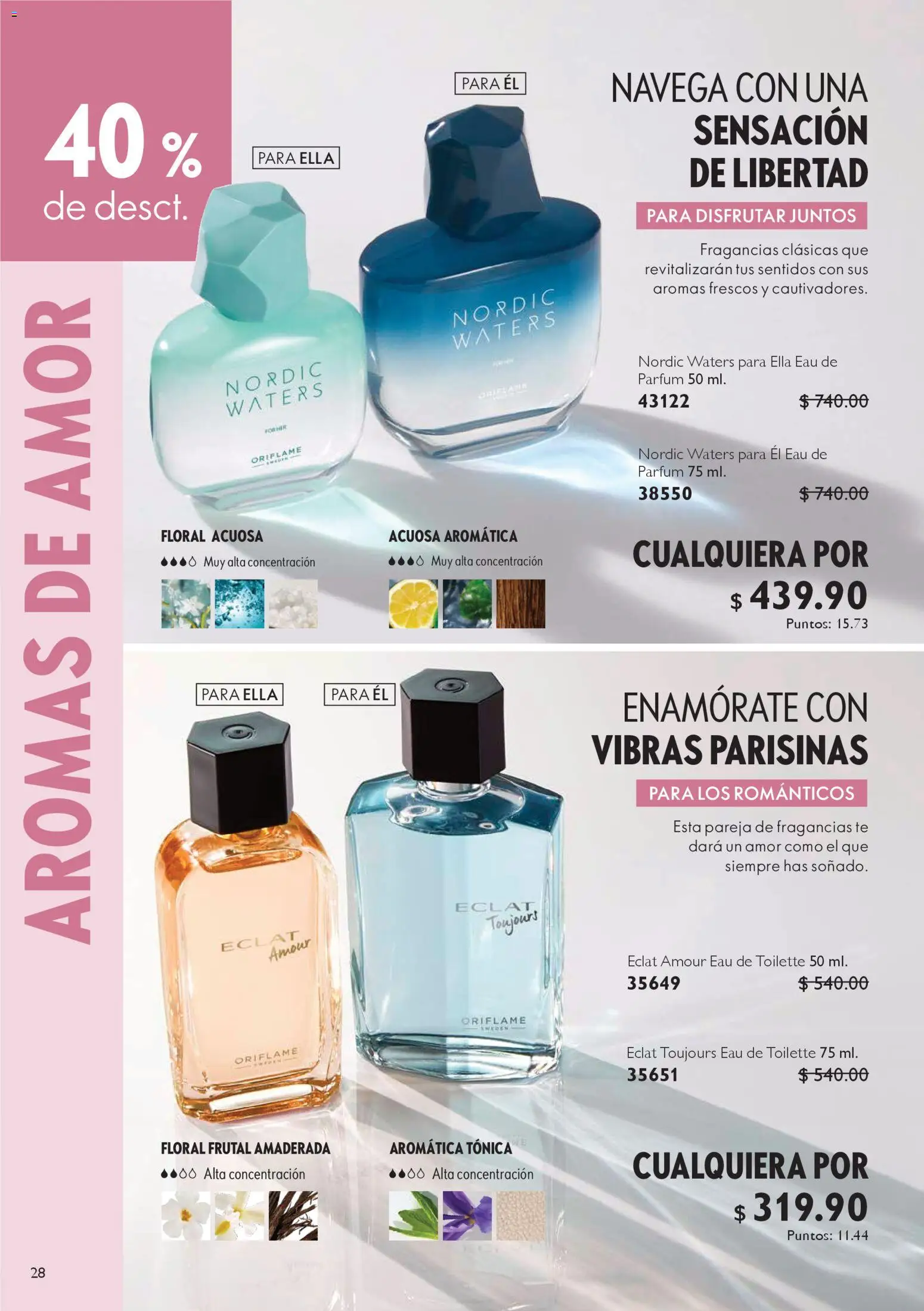 Nuevas ofertas de Oriflame válidas en toda la República Mexicana desde el 24.01.2026. ¡Encuentra las mejores ofertas en Oriflame campaña 2 2026! | Página: 28 | Productos: Té, Eau de toilette