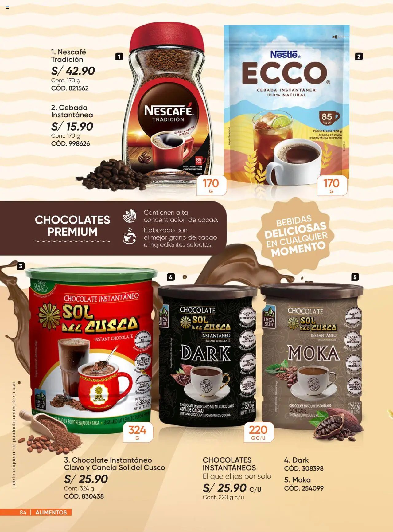 Catálogo Azzorti válido desde 29.09.2025 | Página: 84 | Productos: Café, Chocolate, Peso, Polvo