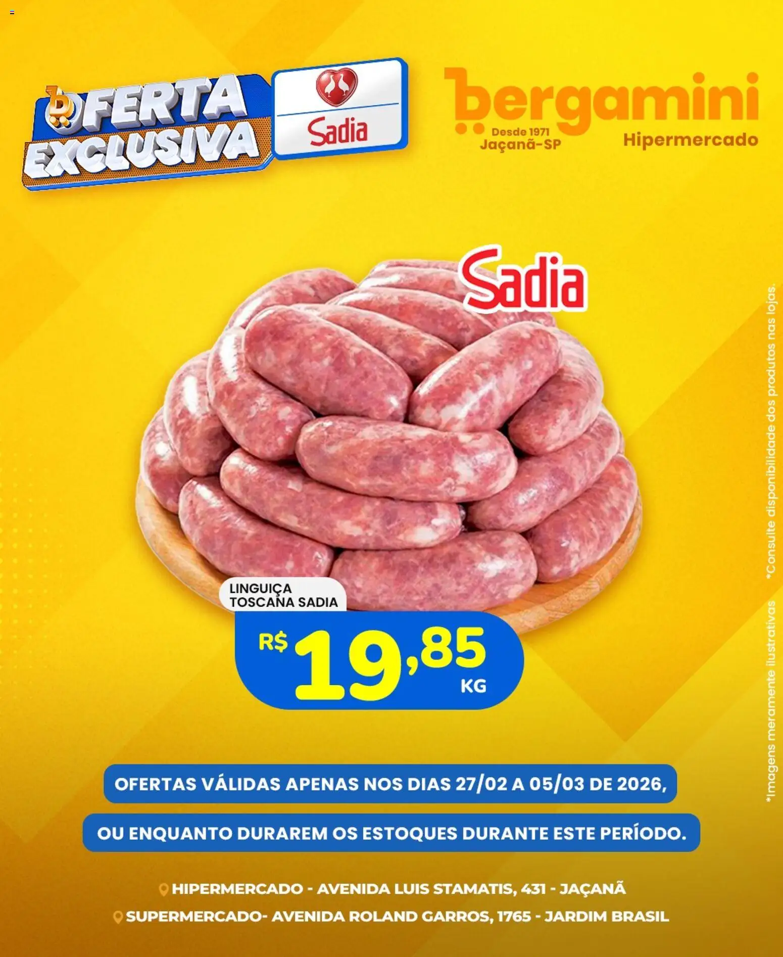 Supermercado Bergamini Folheto - válido de 27.02.2026 | Página: 3 | Produtos: Linguiça