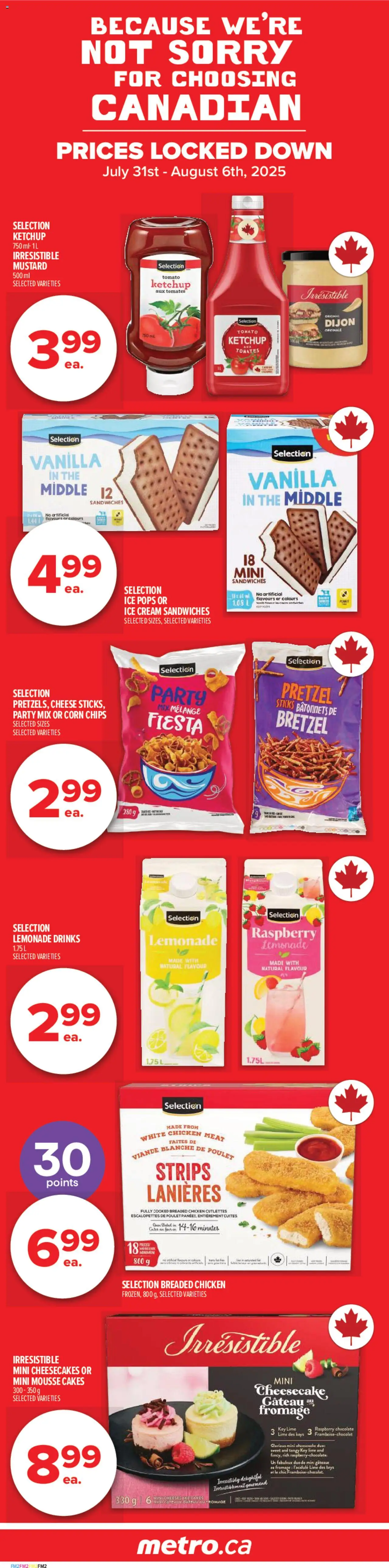 Metro flyer valid from 31.07.2025 | Page: 3 | Products: Chips, Ice cream, Chocolate, Chicken