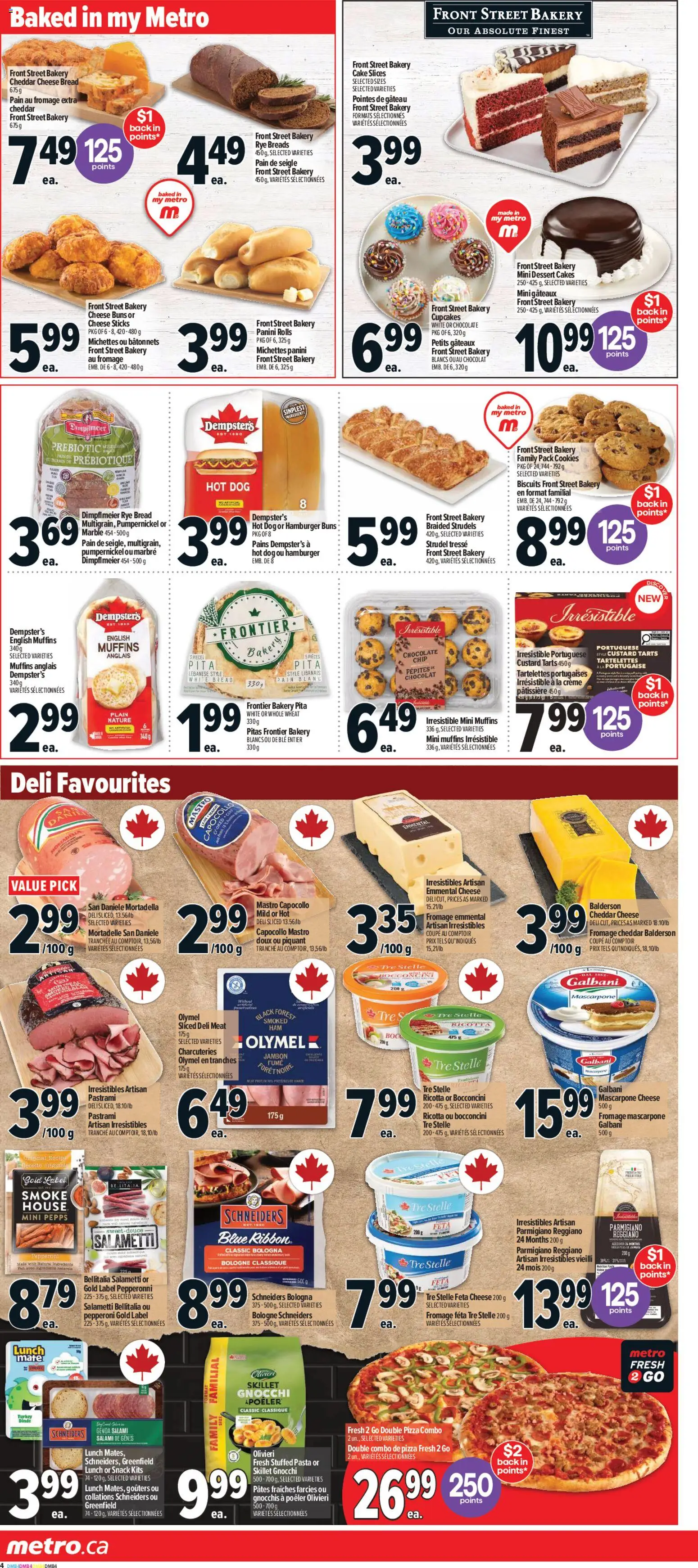 Metro flyer valid from 08.01.2026 | Page: 8 | Products: Cheese, Bread, Salami, Pizza