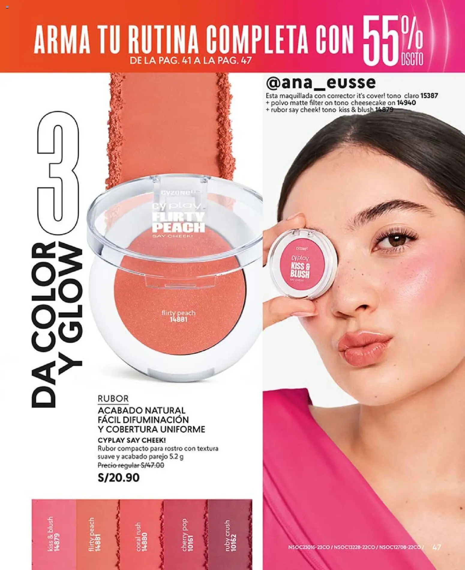 Catálogo CyZone válido desde 21.02.2026 | Página: 47 | Productos: Corrector, Polvo, Rubor