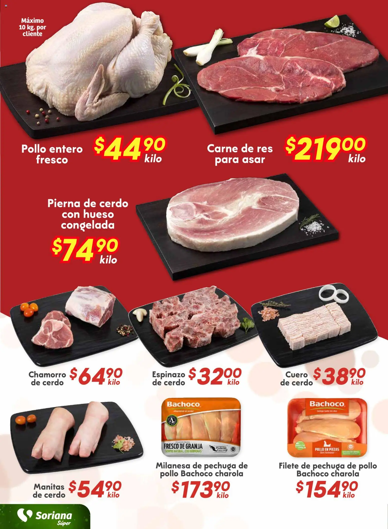 Nuevas ofertas de Soriana válidas en toda la República Mexicana desde el 04.12.2025. ¡Encuentra las mejores ofertas en Soriana - Fin de Semana Súper: Saltillo y Torreón! | Página: 6 | Productos: Pollo, Milanesa, Cerdo, Res
