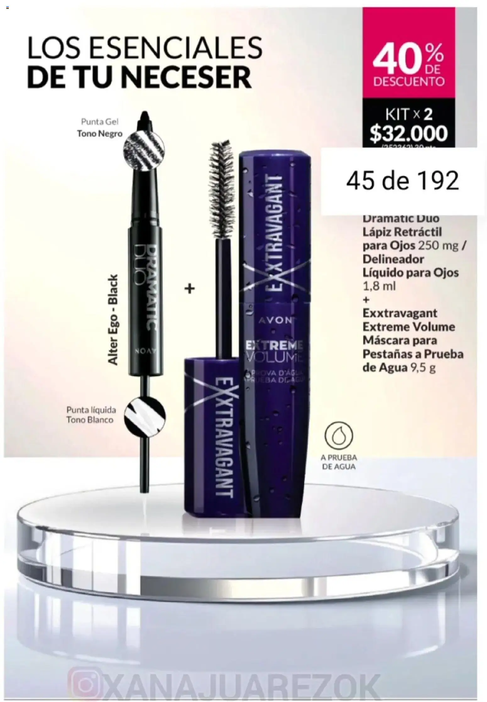 Avon - Campaña 3/2026 │ válido desde el 01.03.2026 | Página: 45 | Productos: Máscara, Delineador, Neceser, Agua
