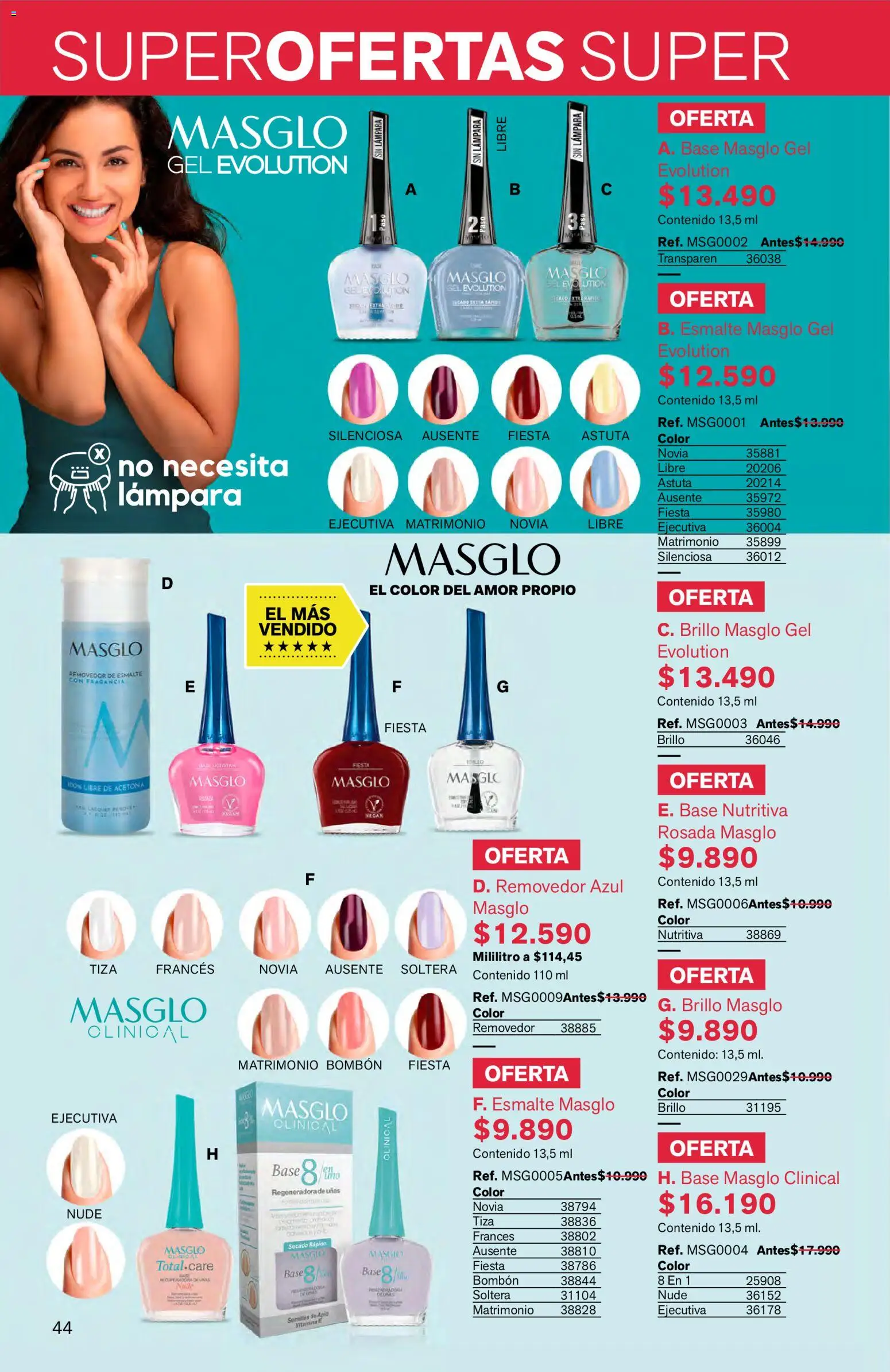 Leonisa revista - valida desde el 16.03.2026 | Página: 44 | Productos: Brillo, Lámpara, Fragancia