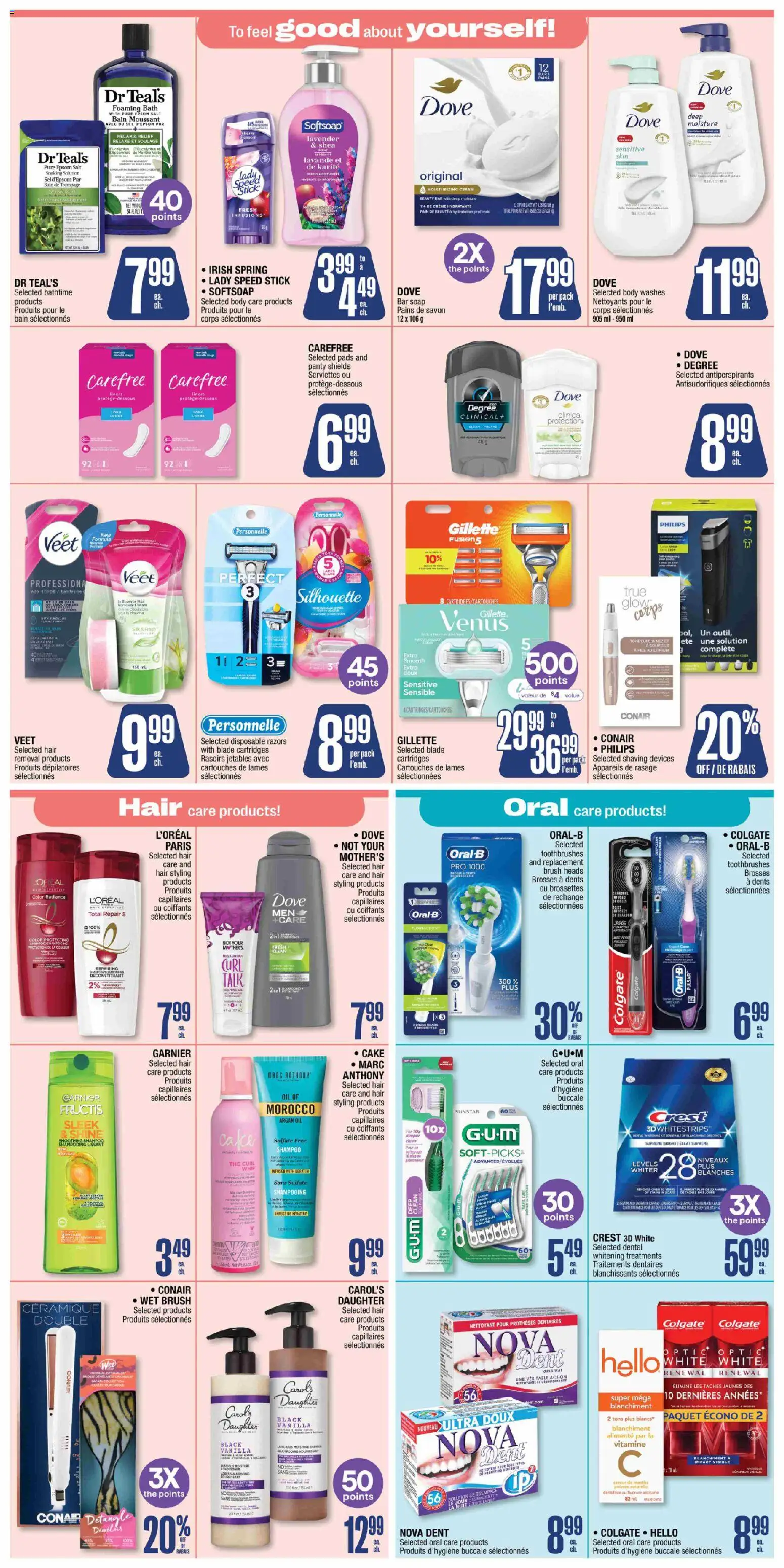 Jean Coutu flyer valid from 12.02.2026 | Page: 6 | Products: Cream, Soap, Bath, Oil