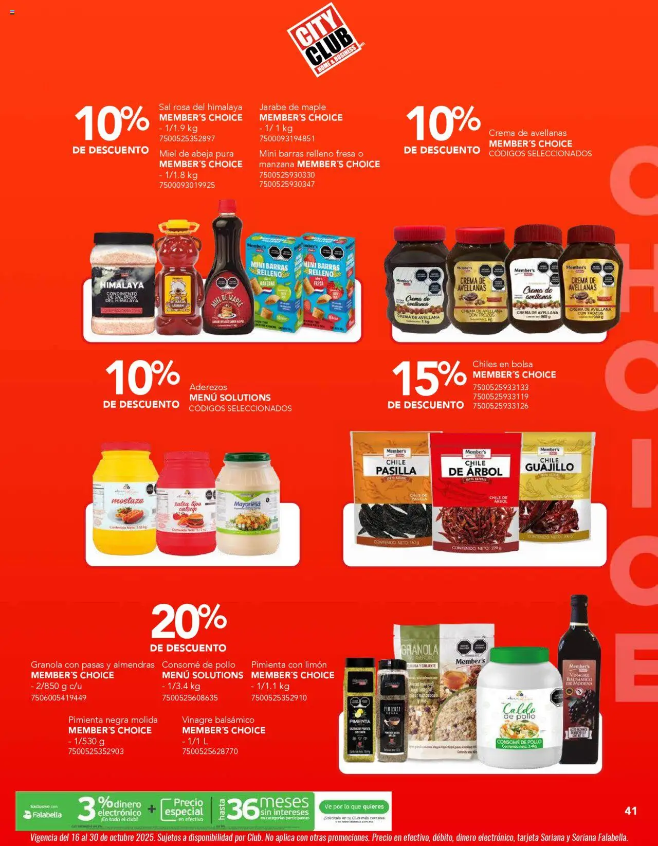 Nuevas ofertas de City Club válidas en toda la República Mexicana desde el 01.10.2025. ¡Encuentra las mejores ofertas en City Club - Catálogo! | Página: 39 | Productos: Almendras, Fresa, Pimienta, Manzana