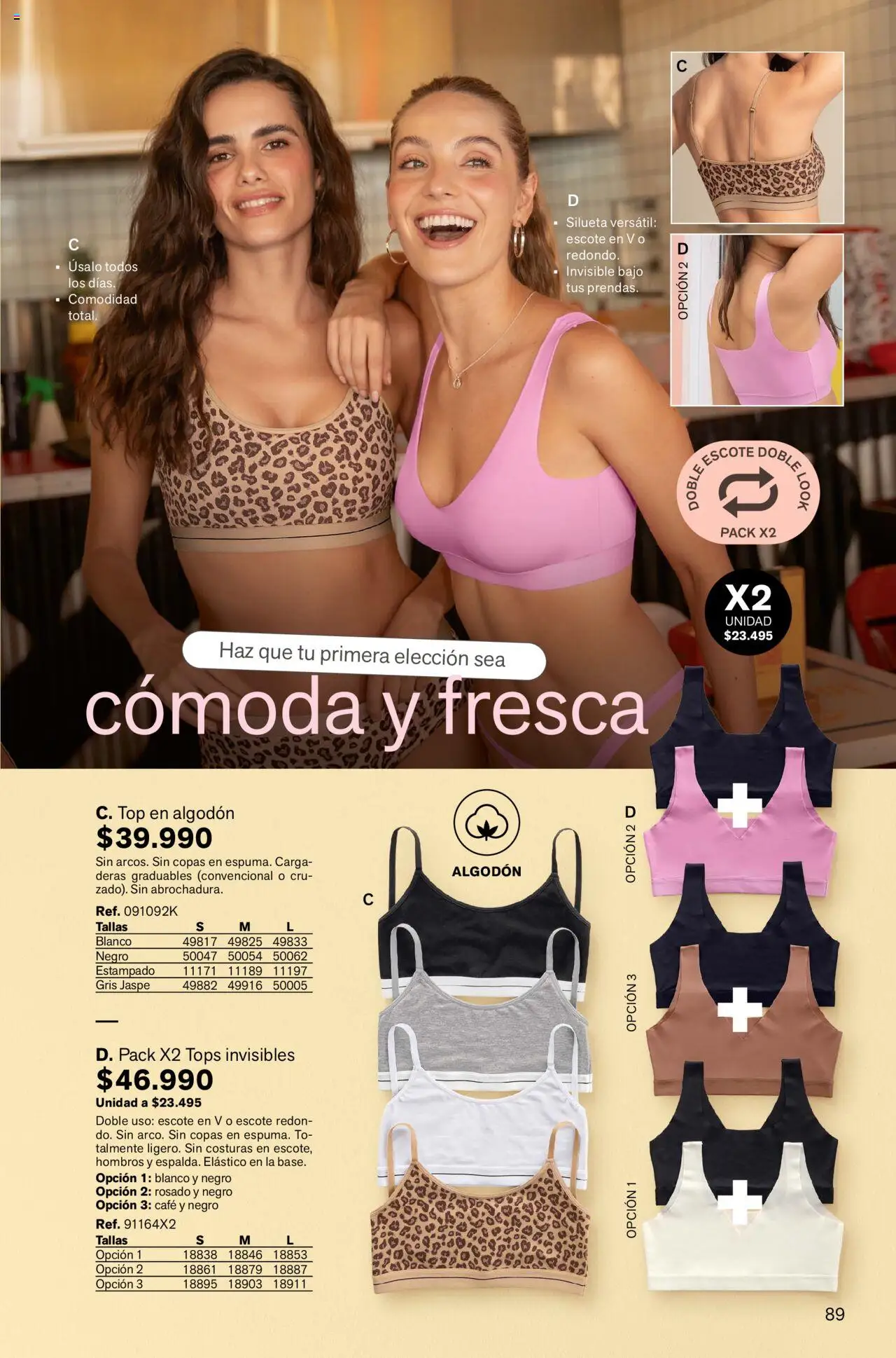 Leonisa revista - valida desde el 04.08.2025 | Página: 89 | Productos: Algodón, Top, Cómoda, Café