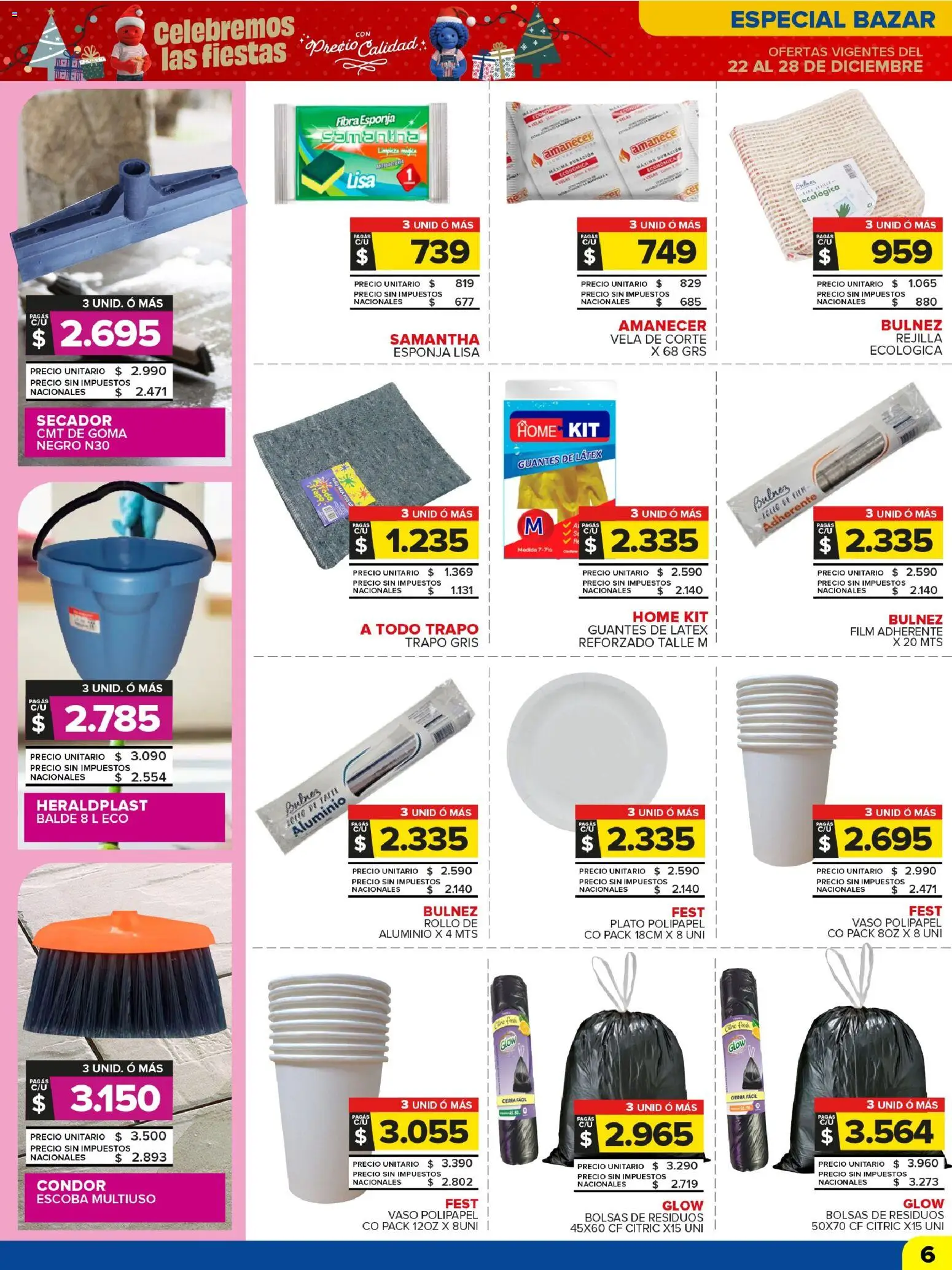 Carrefour Maxi catálogo │ válido desde el 22.12.2025 | Página: 8 | Productos: Vela, Rejilla, Escoba, Guantes