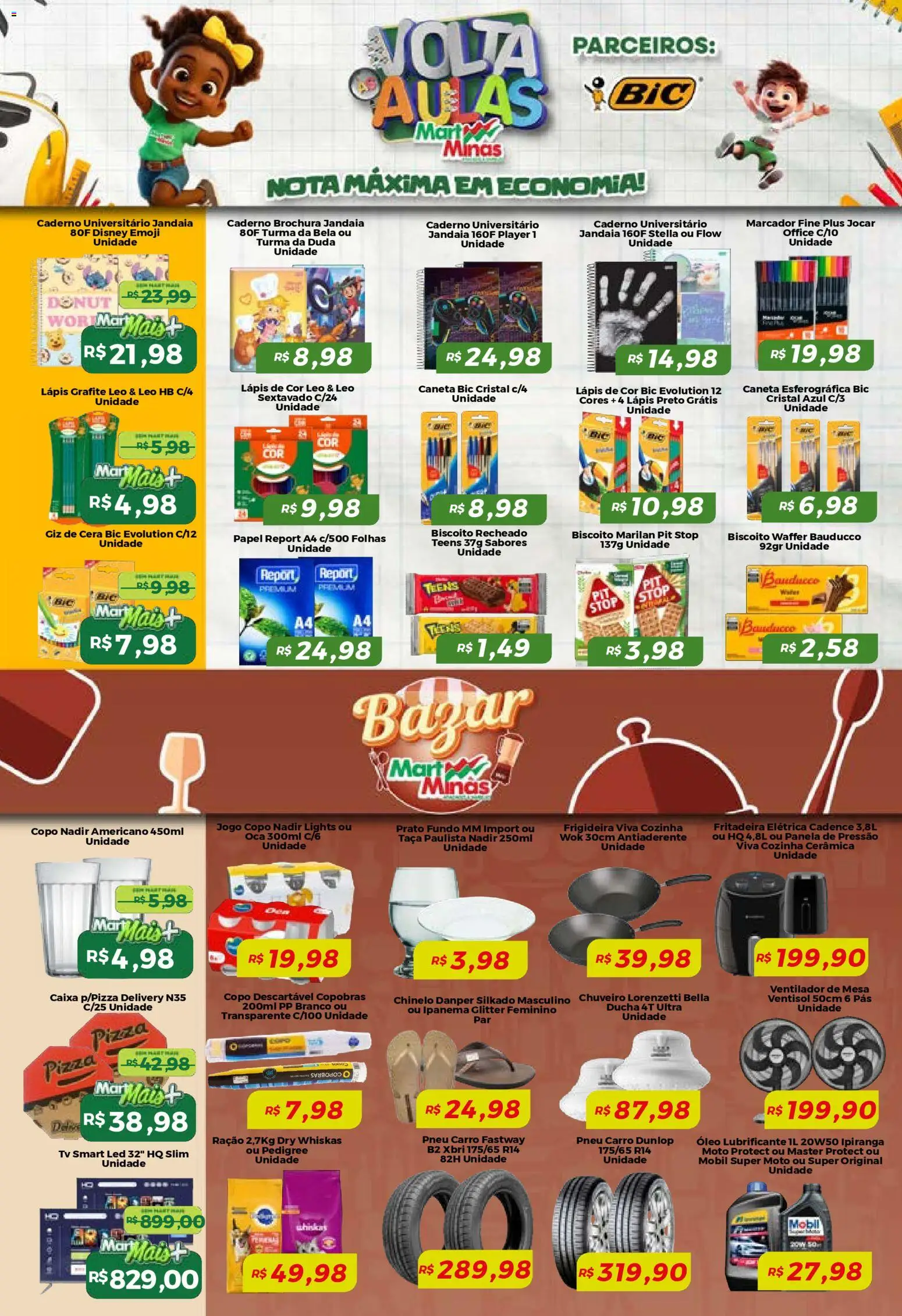 Mart Minas Folheto - válido de 08.01.2026 | Página: 5 | Produtos: Ventilador de mesa, Lápis de cor, Pizza, Cera