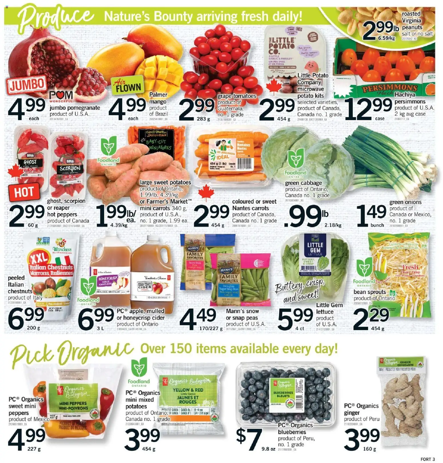 Fortinos flyer valid from 30.10.2025 | Page: 4 | Products: Potatoes, Case, Tomatoes