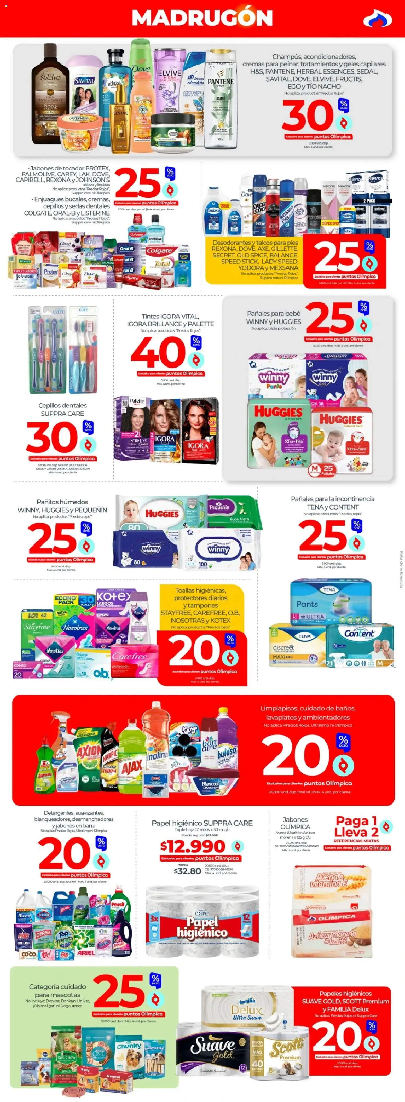 Olímpica revista - valida desde el 31.01.2026 | Página: 4 | Productos: Protectores diarios, Baño, Jabón, Loción tonificante