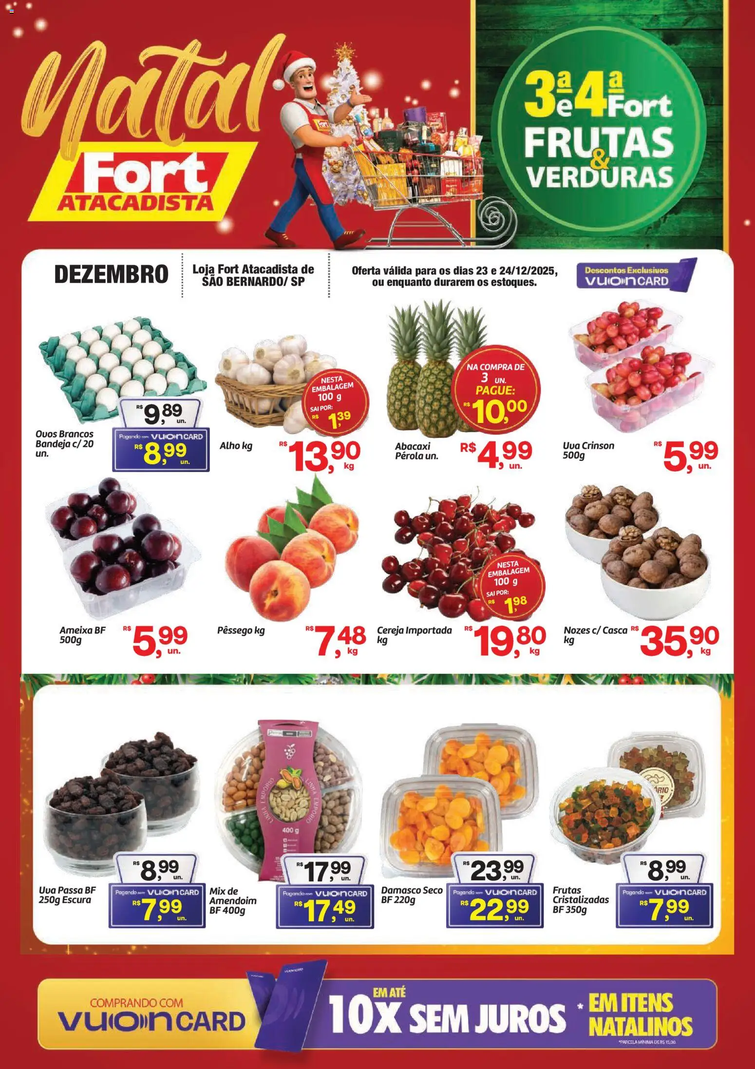Fort Atacadista Folheto - válido de 23.12.2025 | Página: 1 | Produtos: Pêssego, Nozes, Uva passa, Ameixa