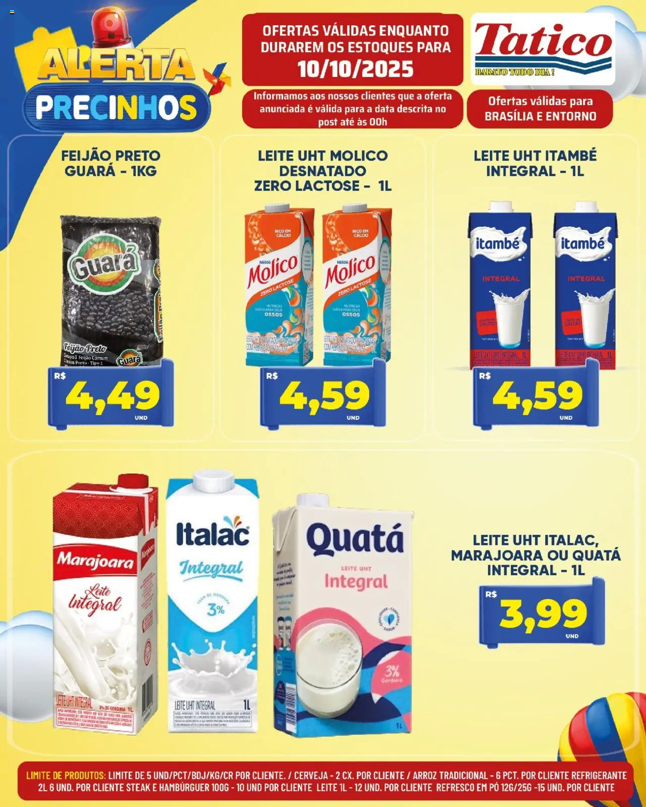 Tatico Folheto - válido de 10.10.2025 | Página: 11 | Produtos: Pó, Leite integral, Arroz, Refrigerante