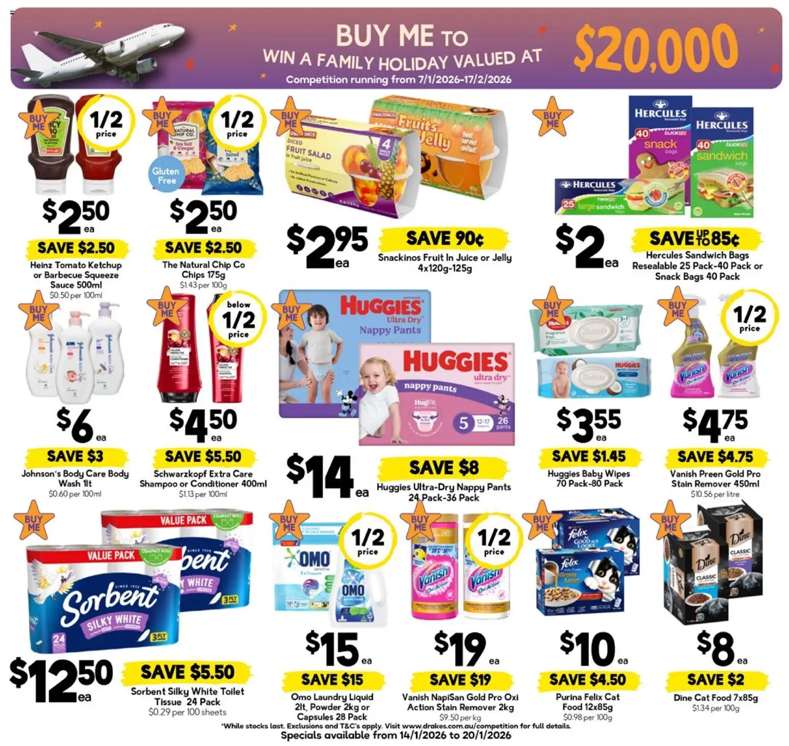 Drakes catalogue - valid from 14.01.2026 | Page: 4 | Products: Ketchup, Sauce, Salt, Laundry