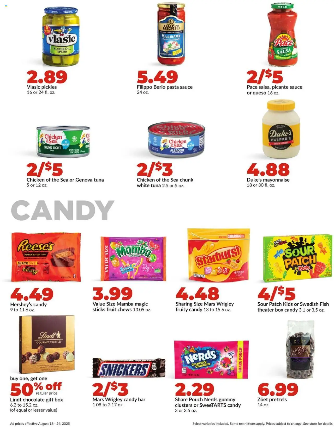 HyVee Weekly Ad - valid from 18.08.2025 | Page: 24 | Products: Box, Fish, Pasta, Dill