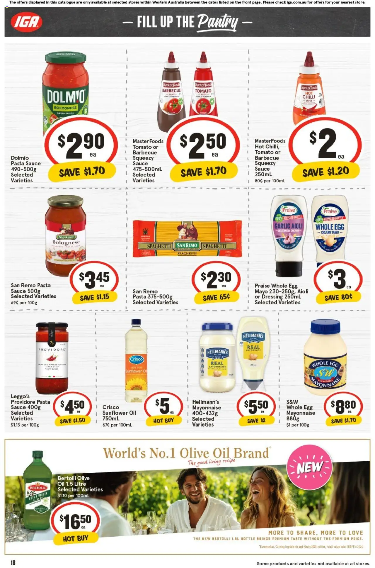 IGA catalogue - valid from 22.10.2025 | Page: 21 | Products: Oil, Pasta, Mayonnaise, Chilli