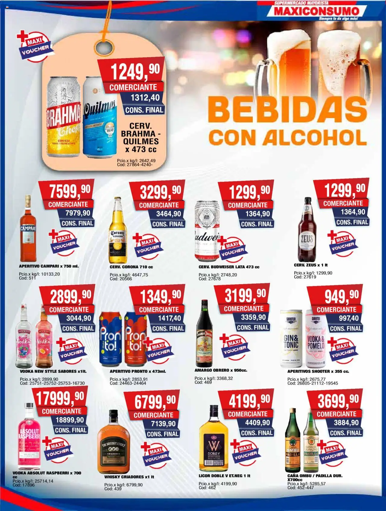 Maxiconsumo ofertas │ válido desde el 29.09.2025 | Página: 16 | Productos: Vodka, Durazno, Pomelo, Cerveza