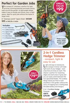 Preview of Innovations Catalogue February/March 2026 - valid from 25.02.2026 | Page: 12 | Products: Grass, Chainsaw, Gloves, Glasses